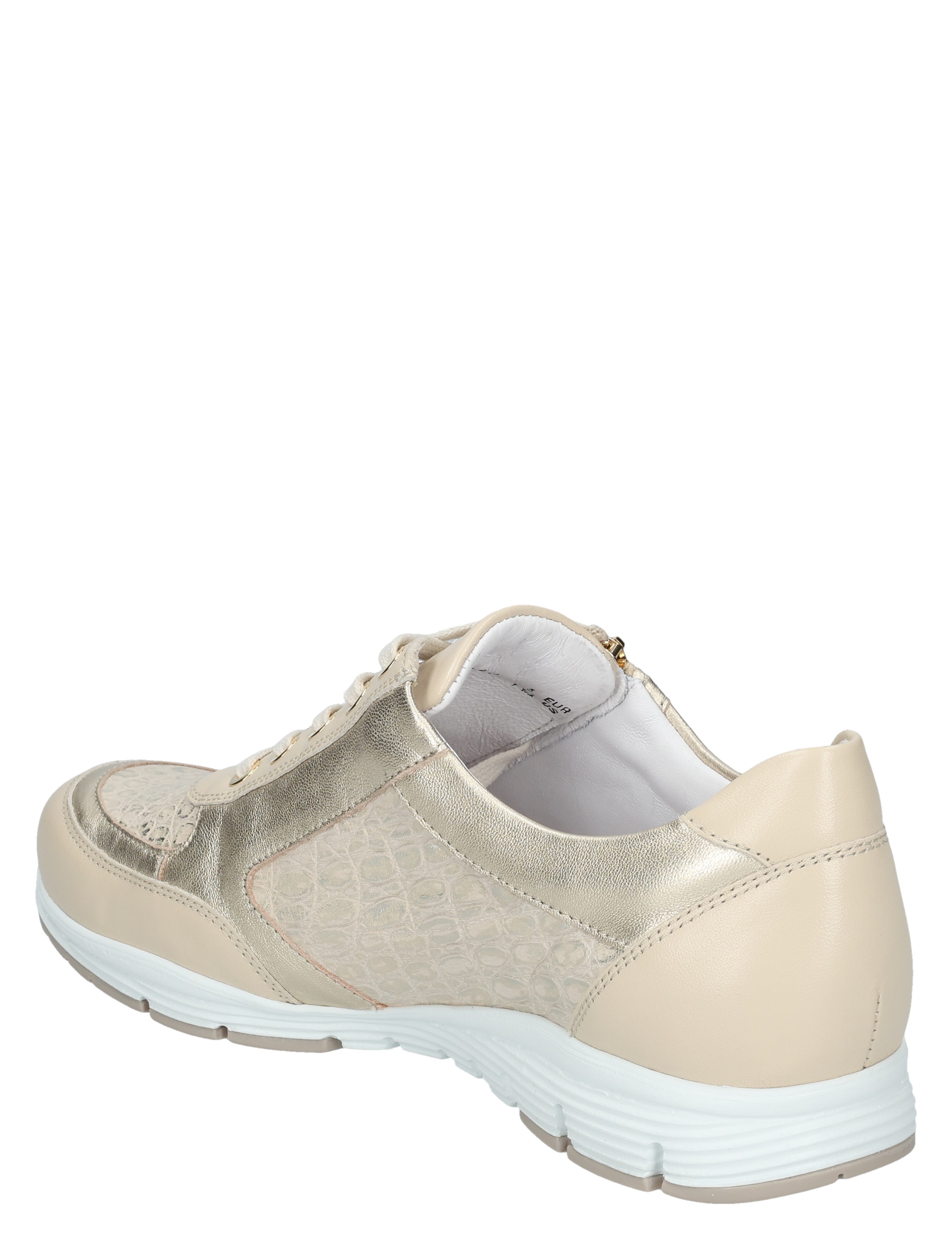 sneaker, dames, lichtkleur, witte zool, croco-textuur