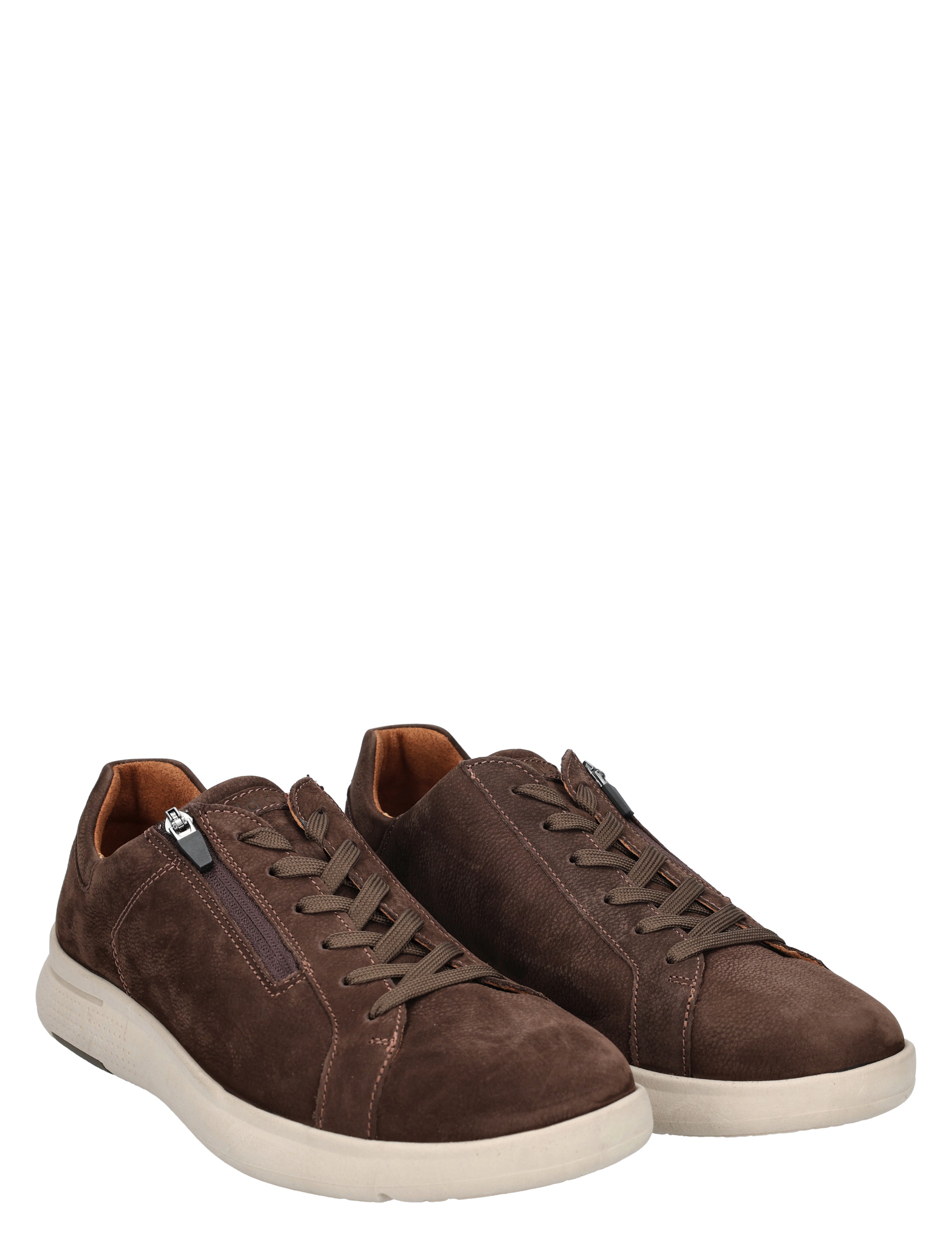 sneakers, bruine schoenen, lederen schoenen, zool wit, veterschoenen
