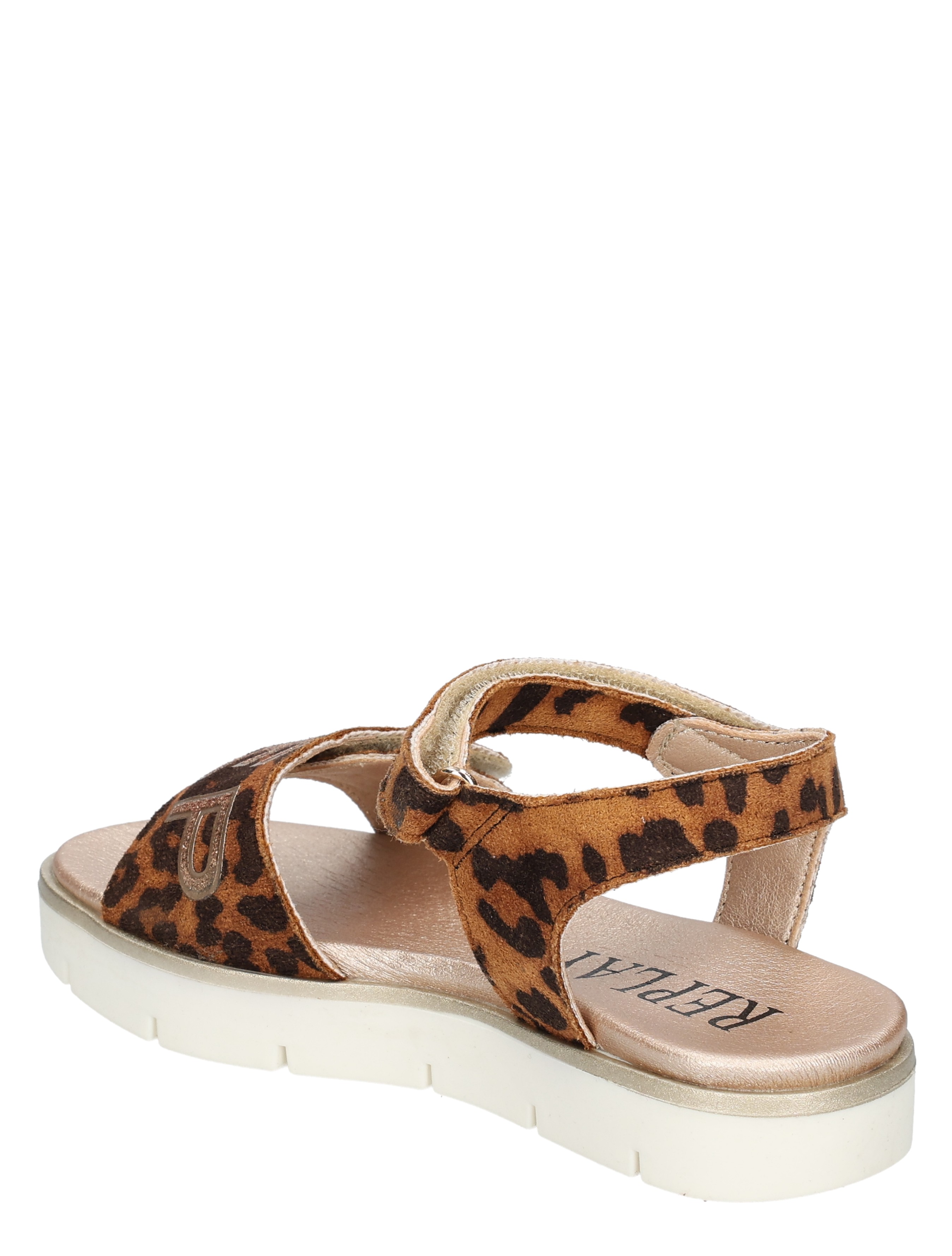 sandalen, leopard, sleehak, open sandaal, comfort