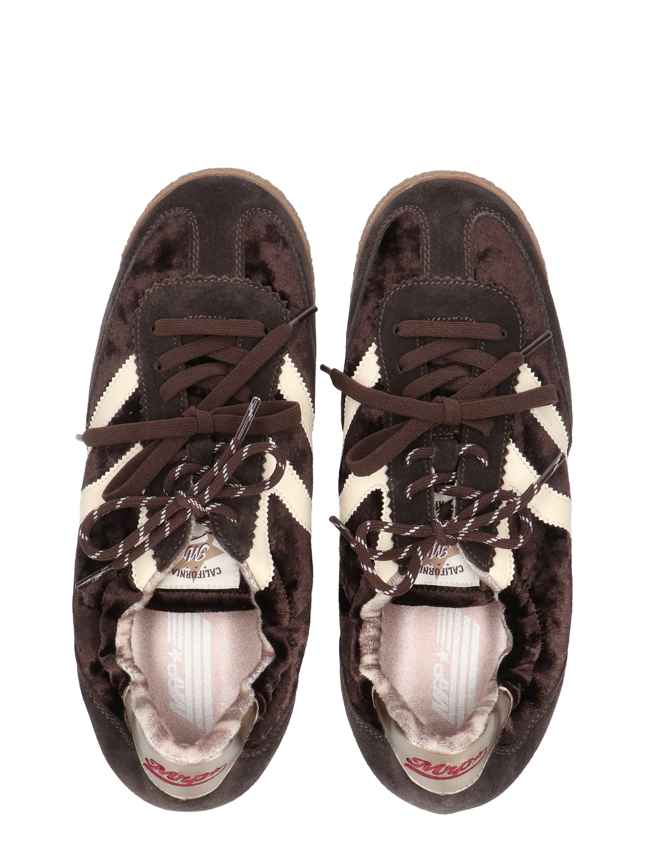 buffalo leer, bruin, sneaker, veterschoen, paneel
