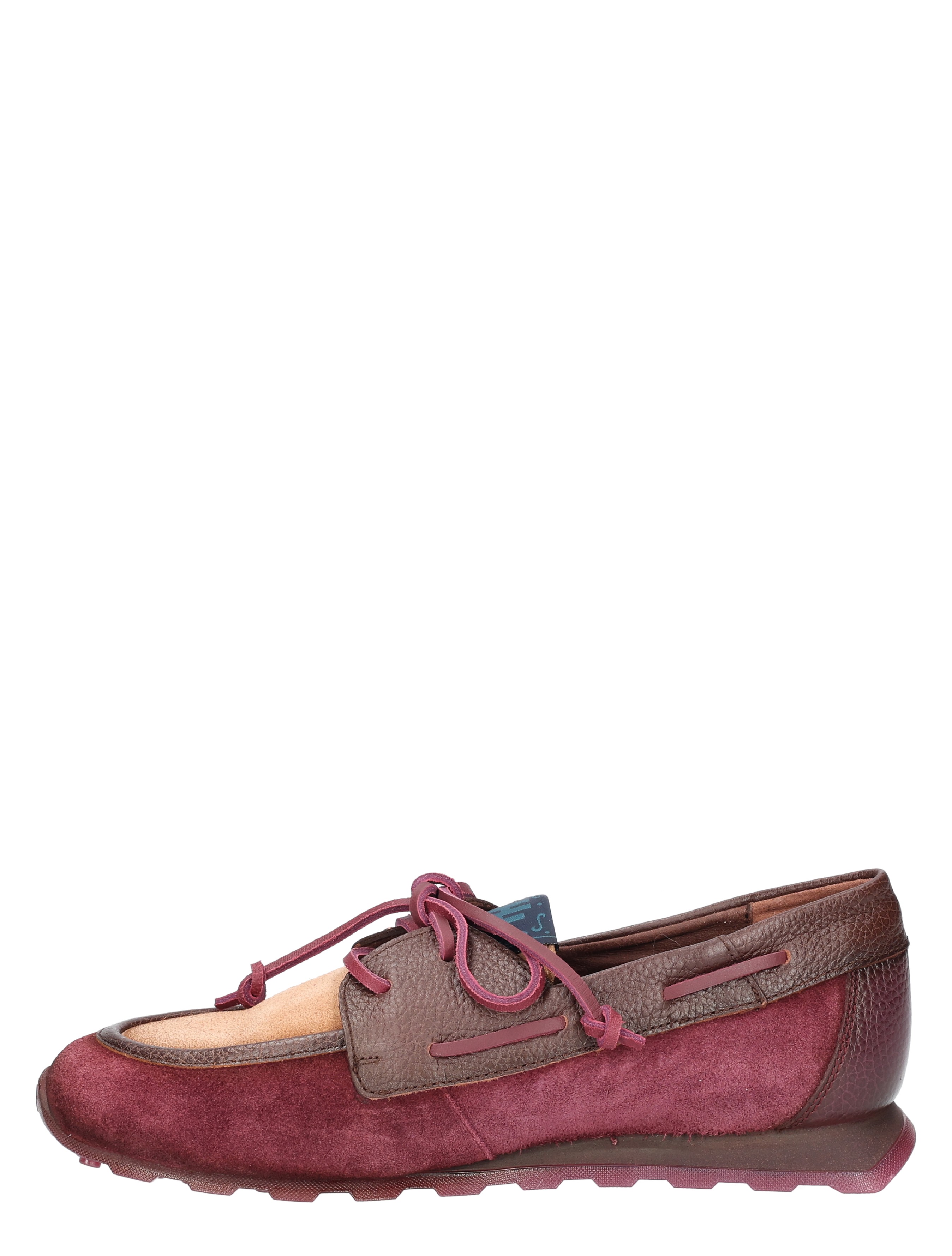 Hispanitas - CHI264908 Velour Bordo Velour Almond Bol - Dames - Veterschoenen - Casual Veterschoenen - 52060_42_2