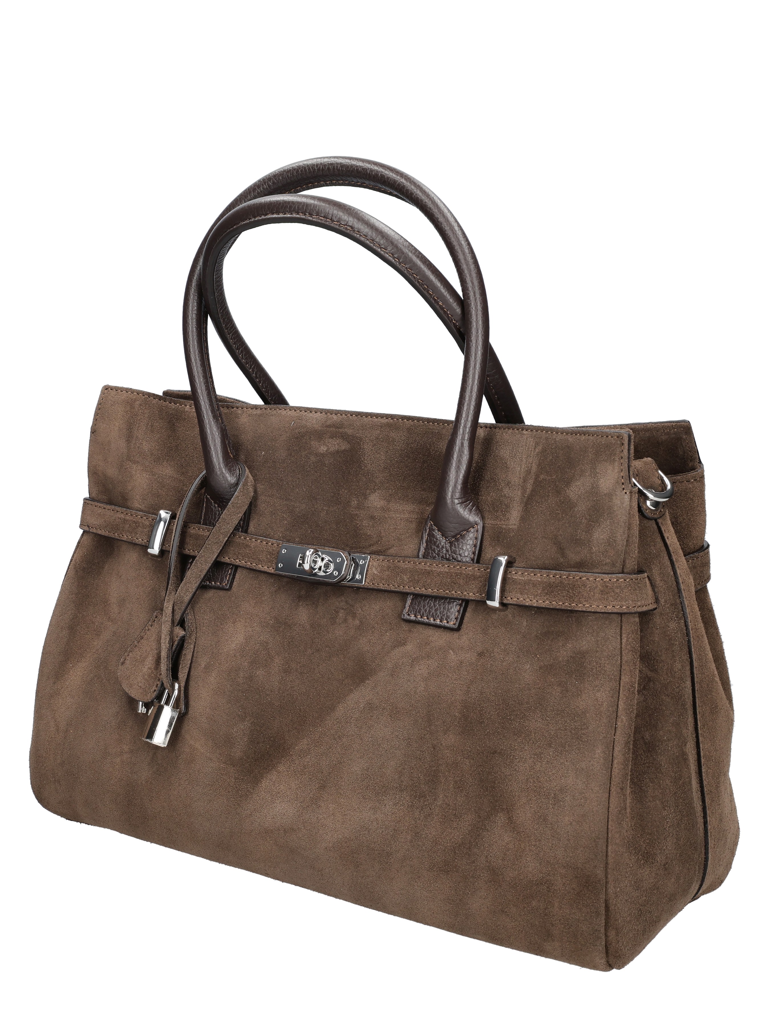 tote, handtas, bruine tas, suede, tassel