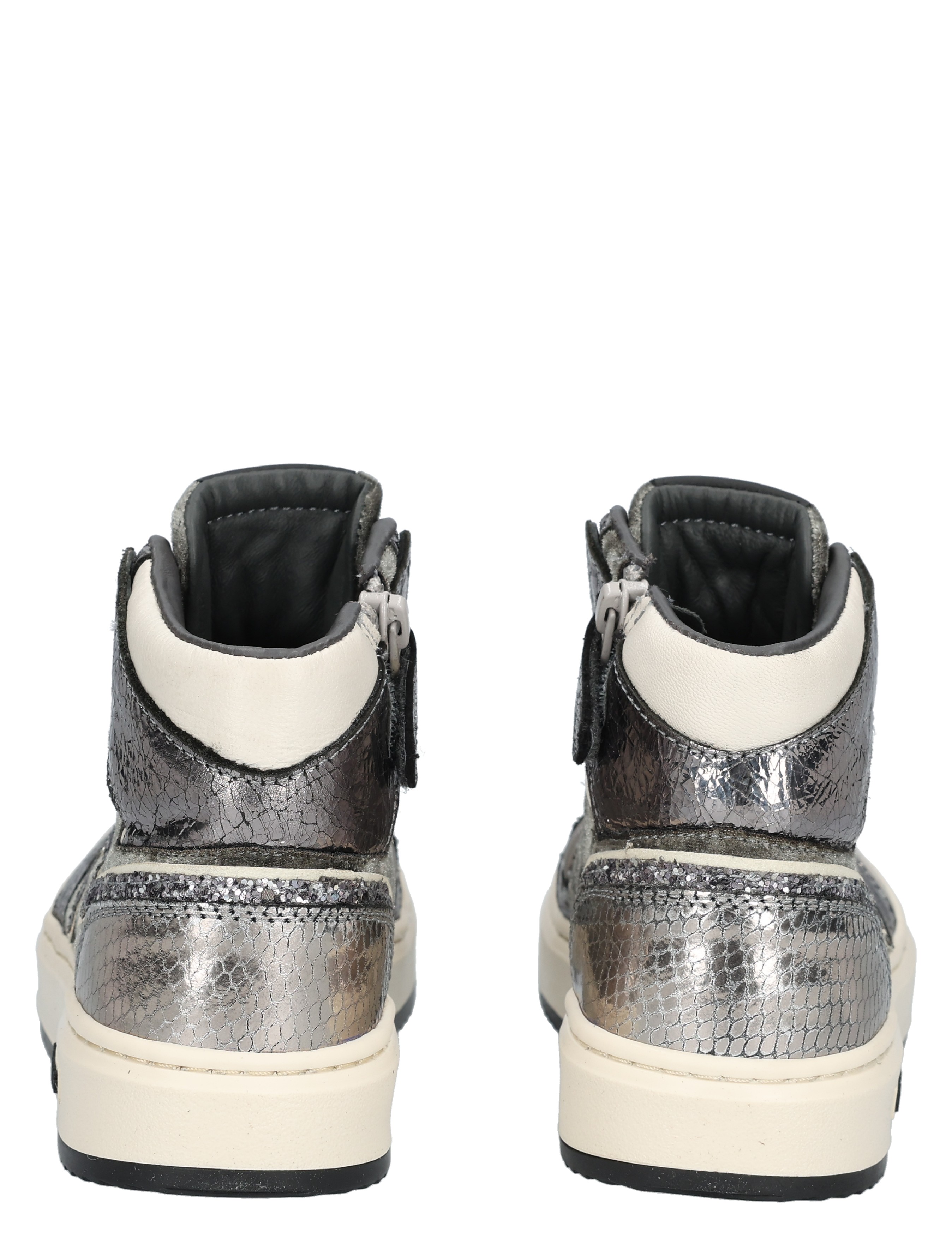 Hip - H1765 Silver Combi - Meisjes - Sneakers - Hoge Sneakers - 49272_54_6