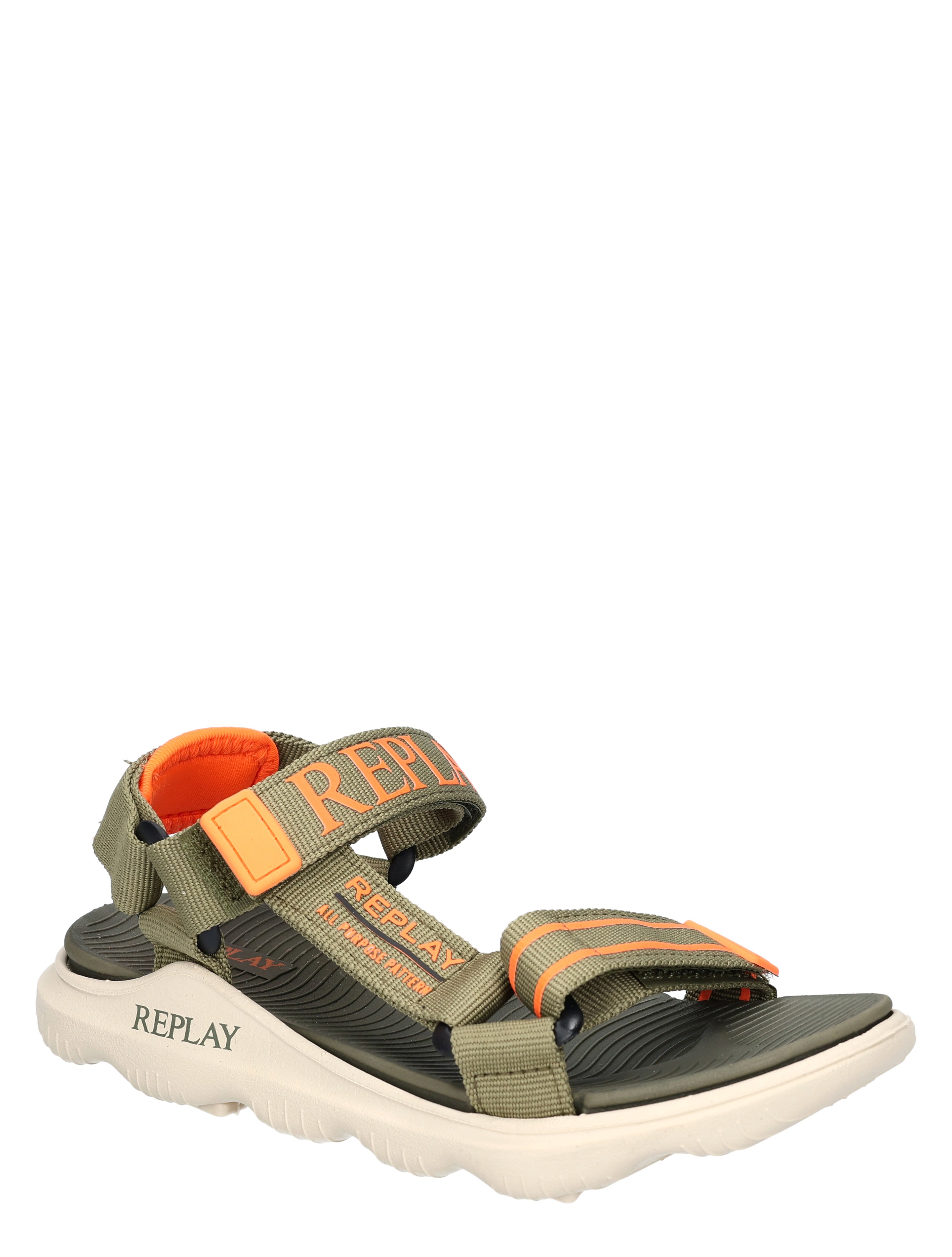 Replay - JT540003T 3119 Army Green Fluo Orange - Sandalen - Jongens - 49845_66_3