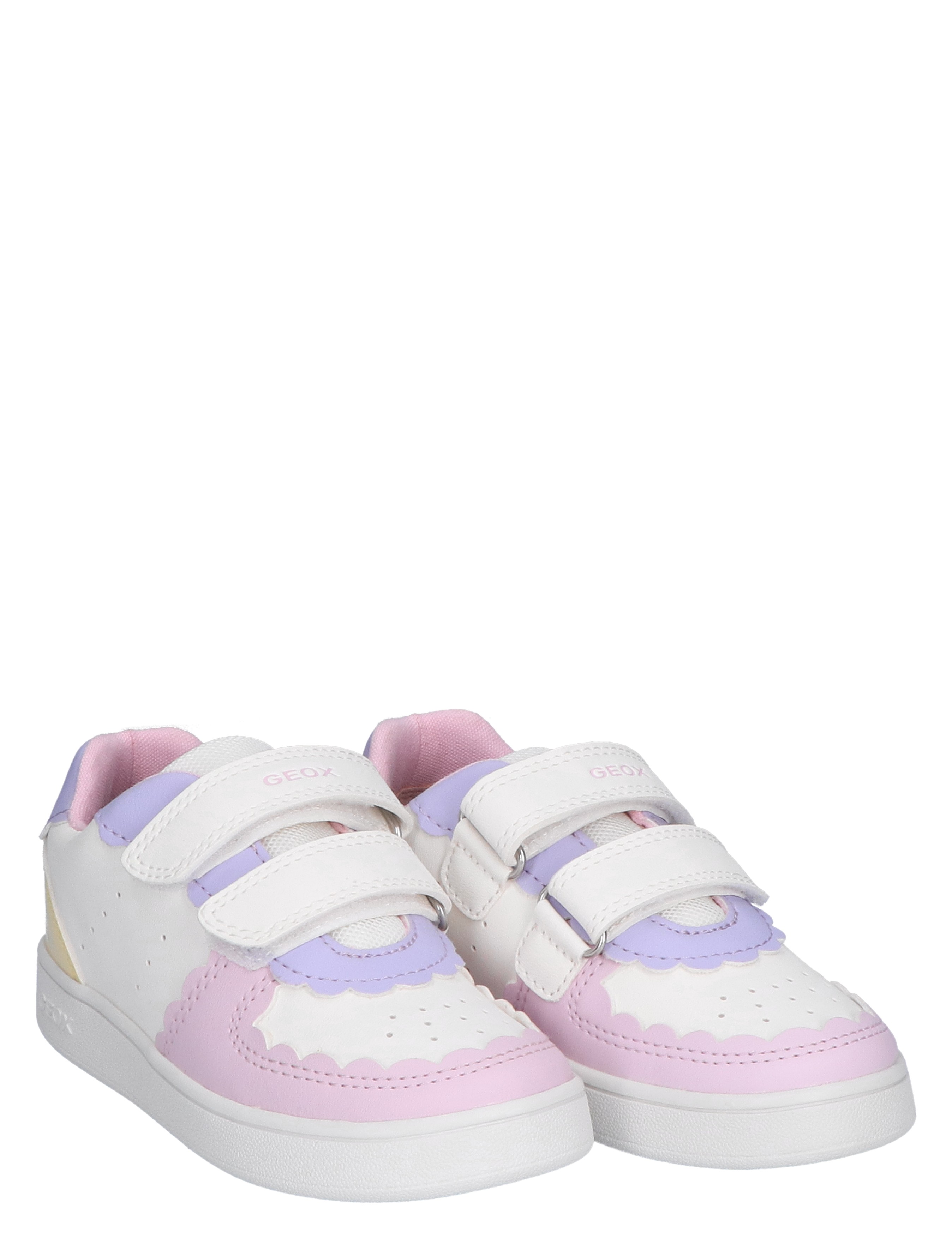 Geox - B555MA B55MA C1372 White/LT Yellow - Meisjes - Klittenbandschoenen - 46668_84_5