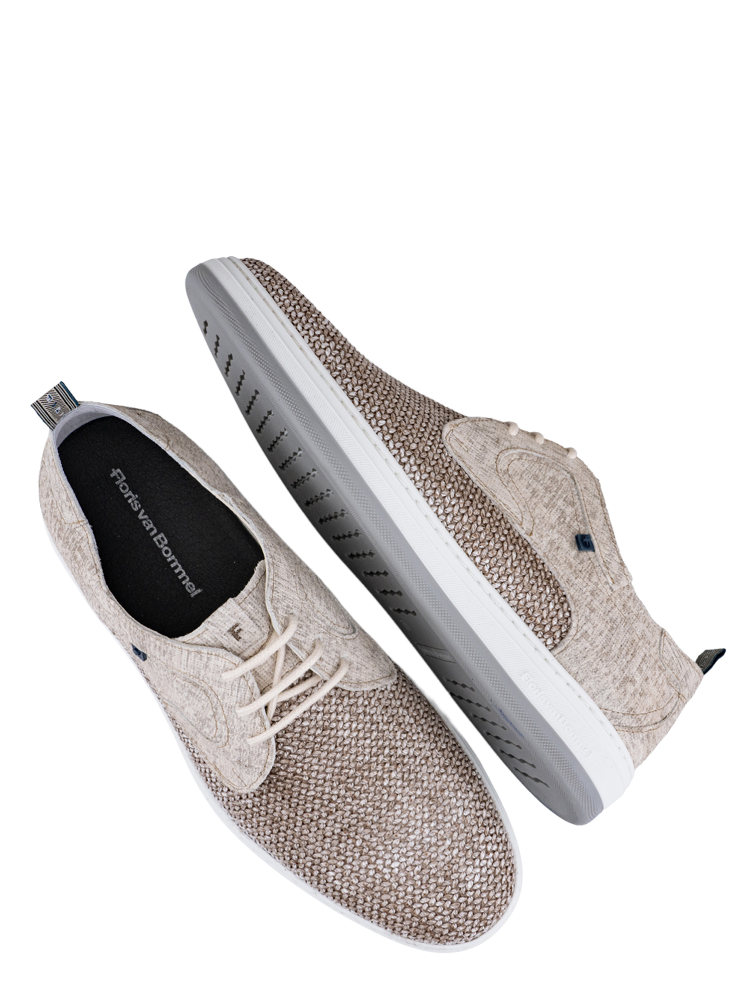 Floris van Bommel - De Dijker 30309 03.12 Taupe H-Wijdte - Heren - Veterschoenen - Casual Veterschoenen - 51453_07_3