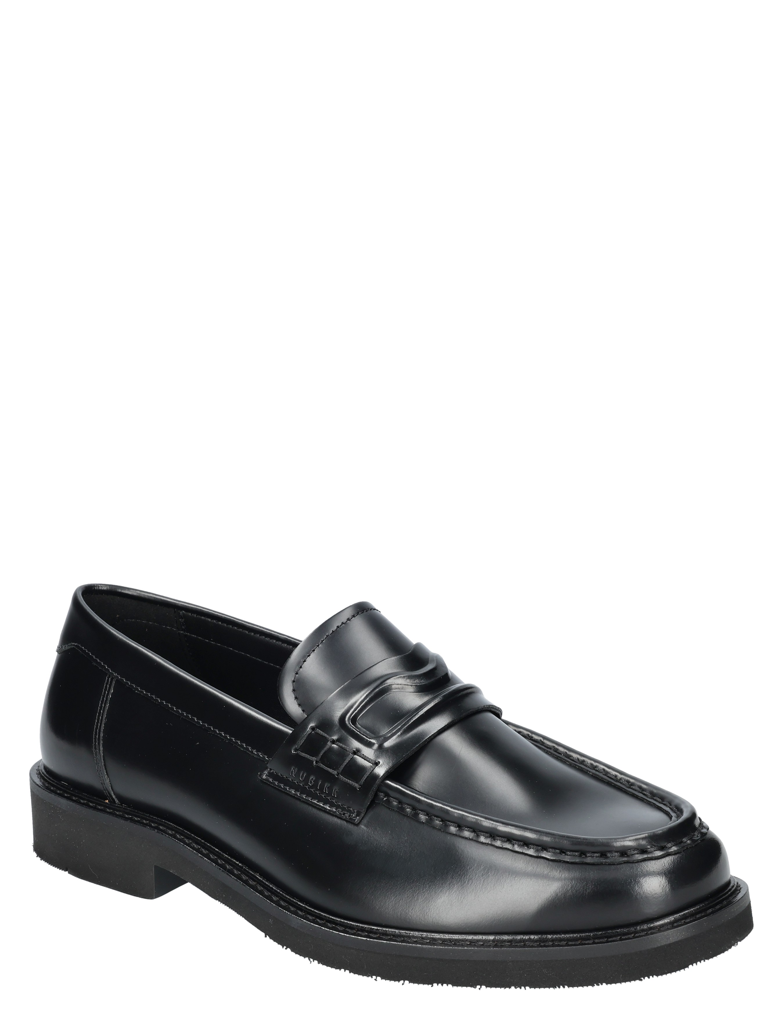 loafer, penny loafer, zwart, leer, slip-on