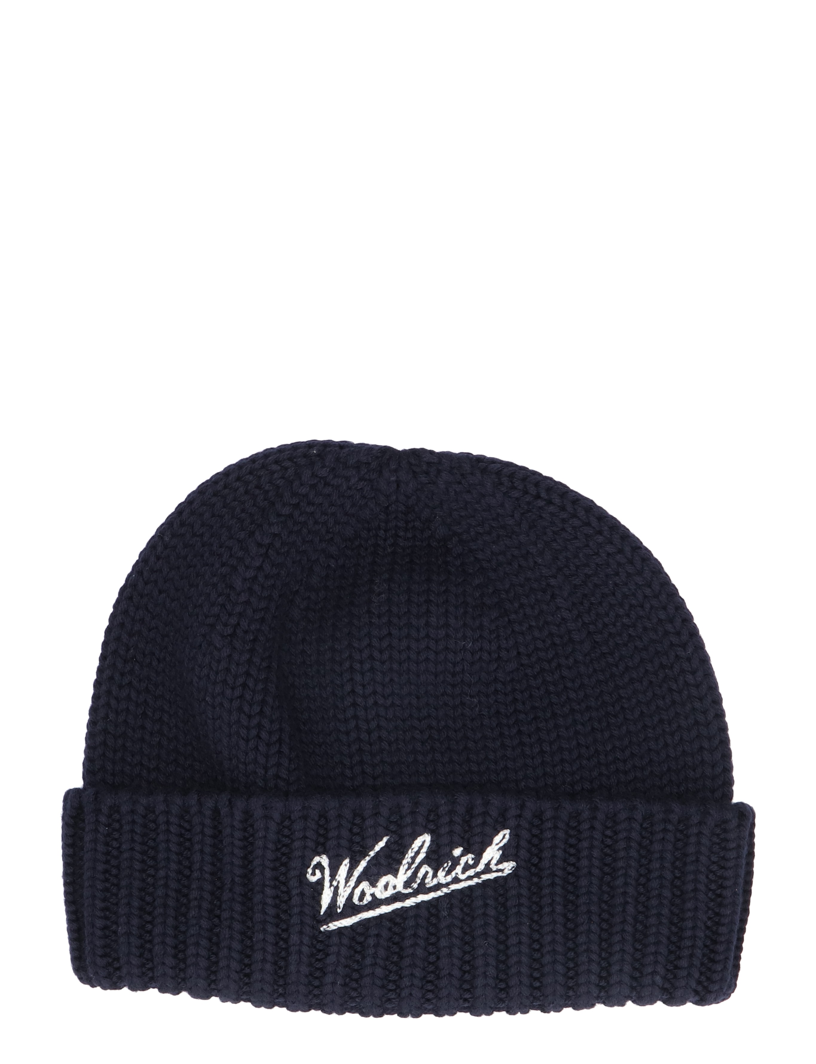 Woolrich - Wool Logo Beanie 3989 Melton Blue - Heren - Mutsen - 48315_33_1