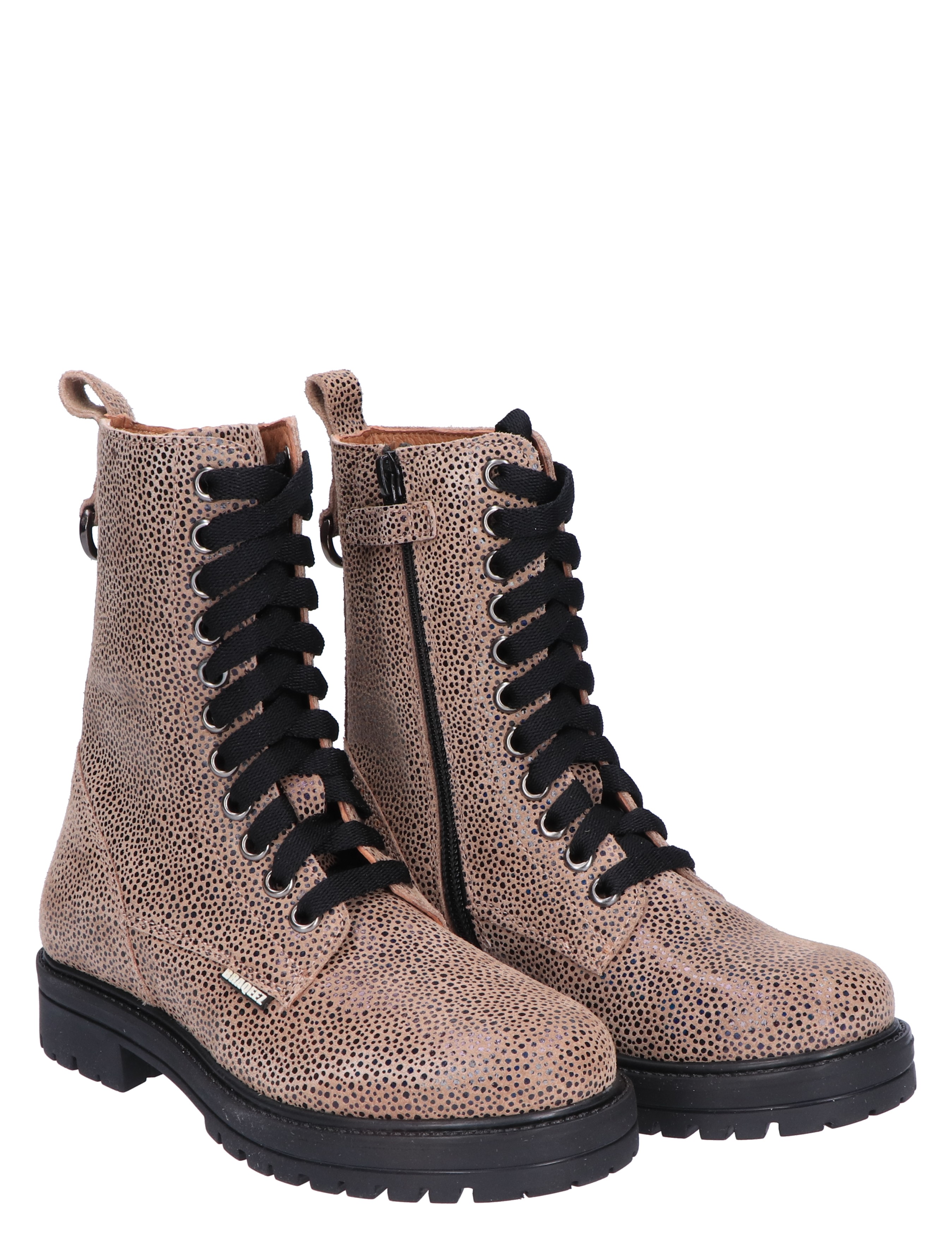 Braqeez - 424558 Taupe - Meisjes - Veter Boots - Boots - Biker Boots - 45734_77_5