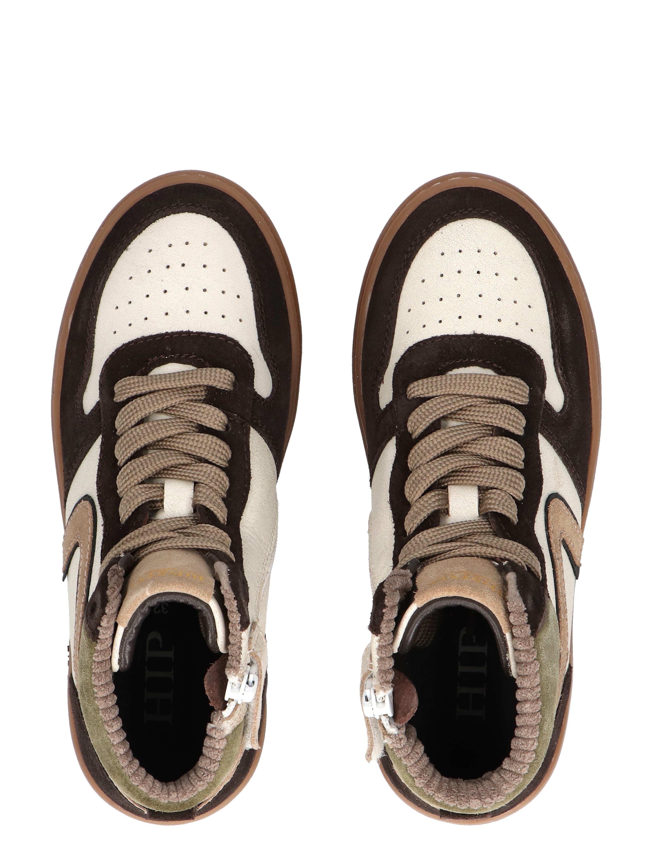 Hip - H1803 28CO Dark Brown Combi - Jongens - Sneakers - Hoge Sneakers - 49267_28_7