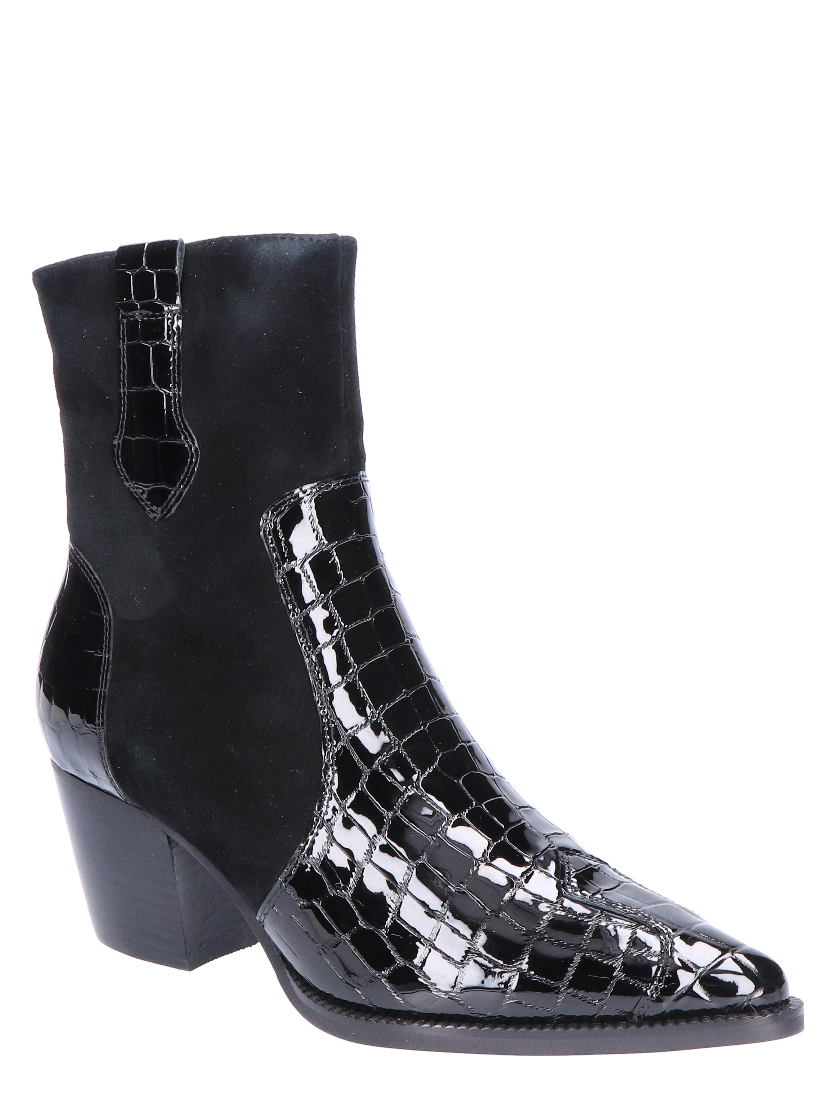 Di Lauro - Sybylle Black Croco - Dames - Boots - Enkellaarsjes - 46270_11_3