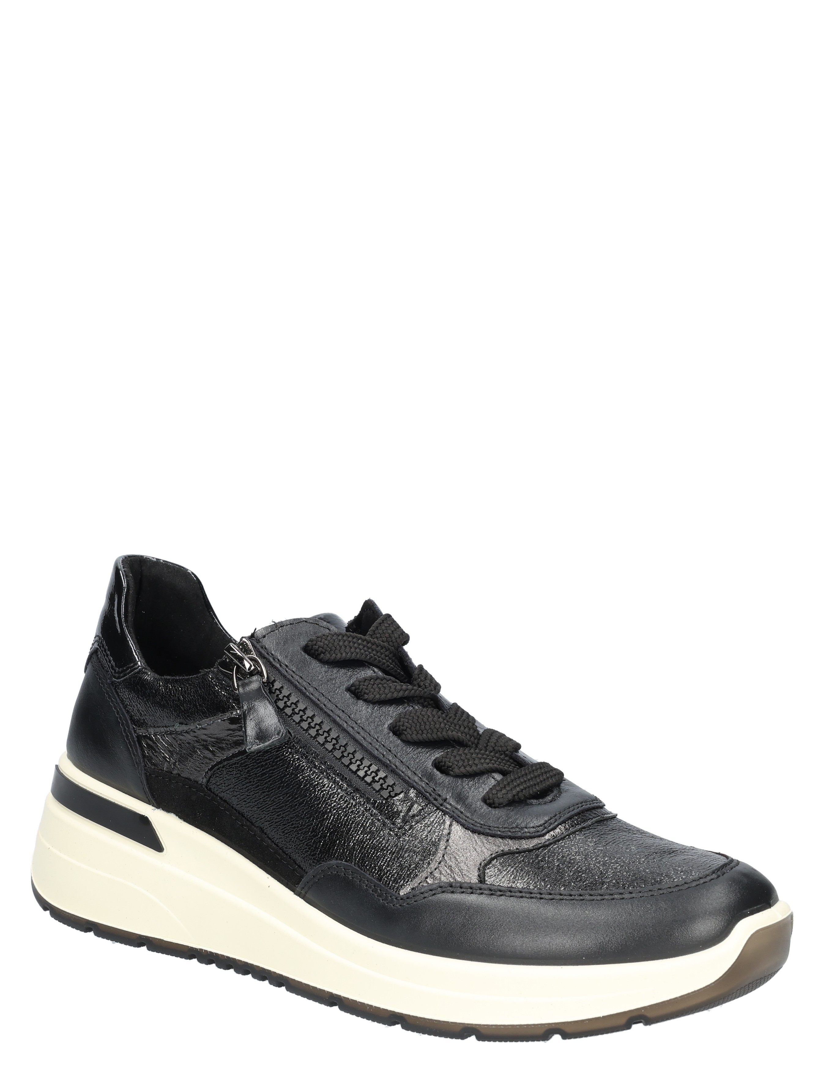 Ara - Garda 12-57702-21 Black Steel H-Wijdte - Dames - Veterschoenen - Casual Veterschoenen - 48836_11_3