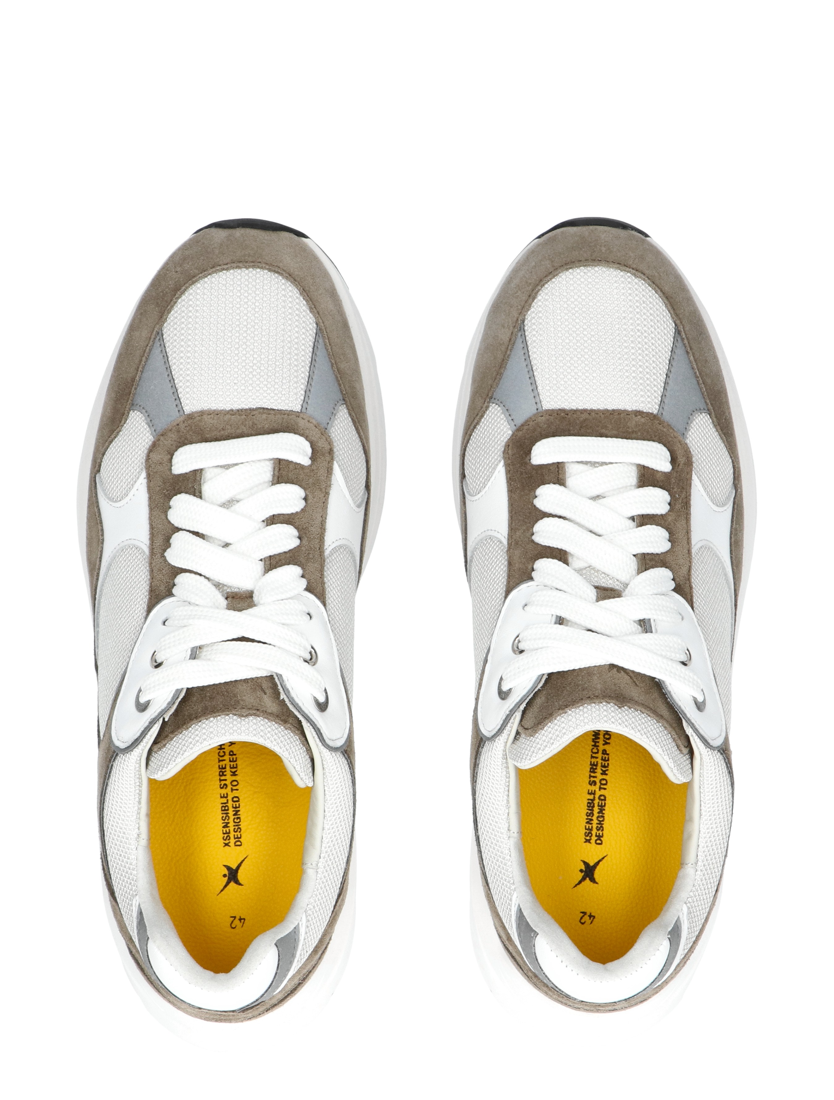 Xsensible - 33203.5 Helix 530 Taupe Combi H-Wijdte - Heren - Lage Sneakers - Sneakers - 47523_27_7