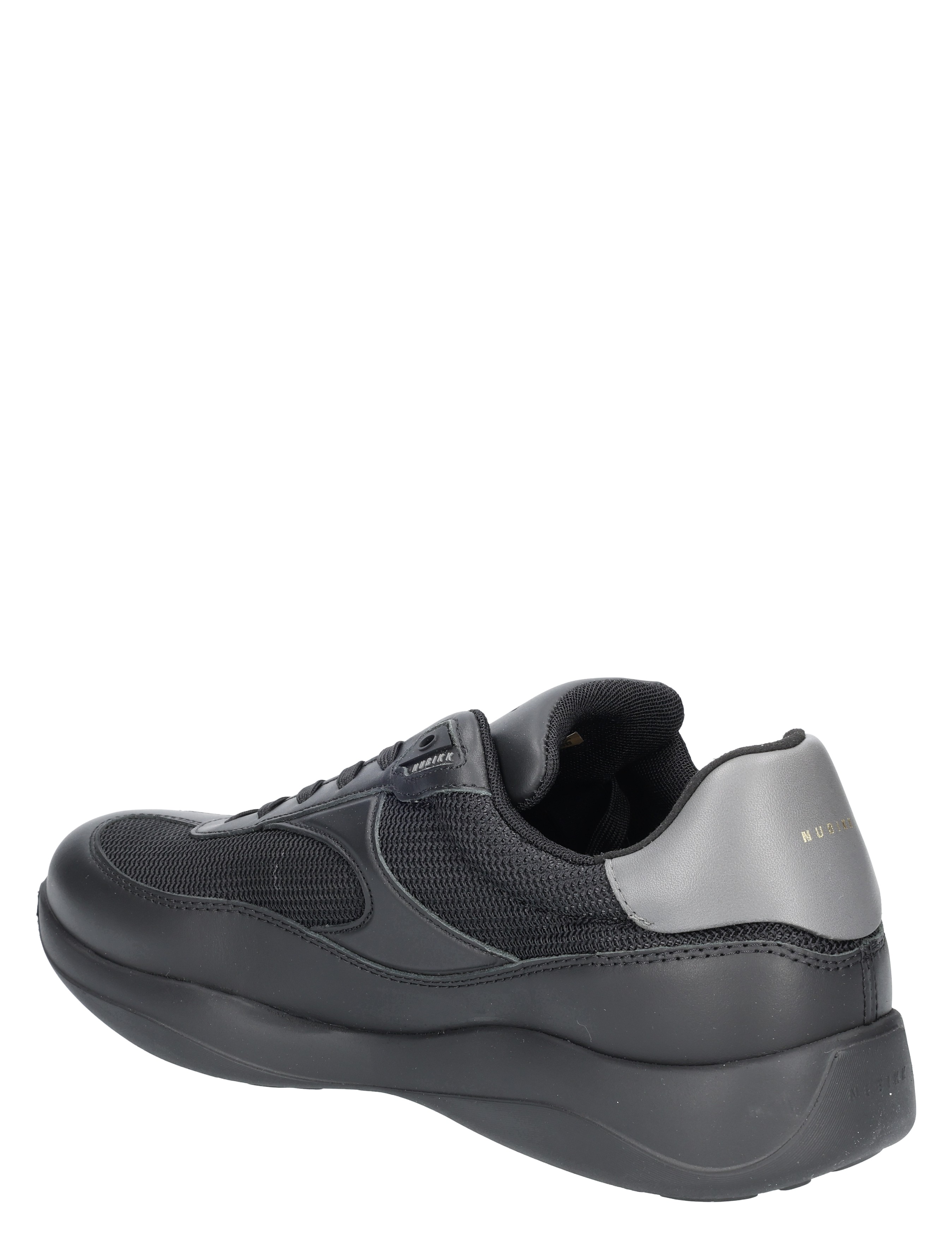 sneaker, zwart, mesh, dikke zool, laag model