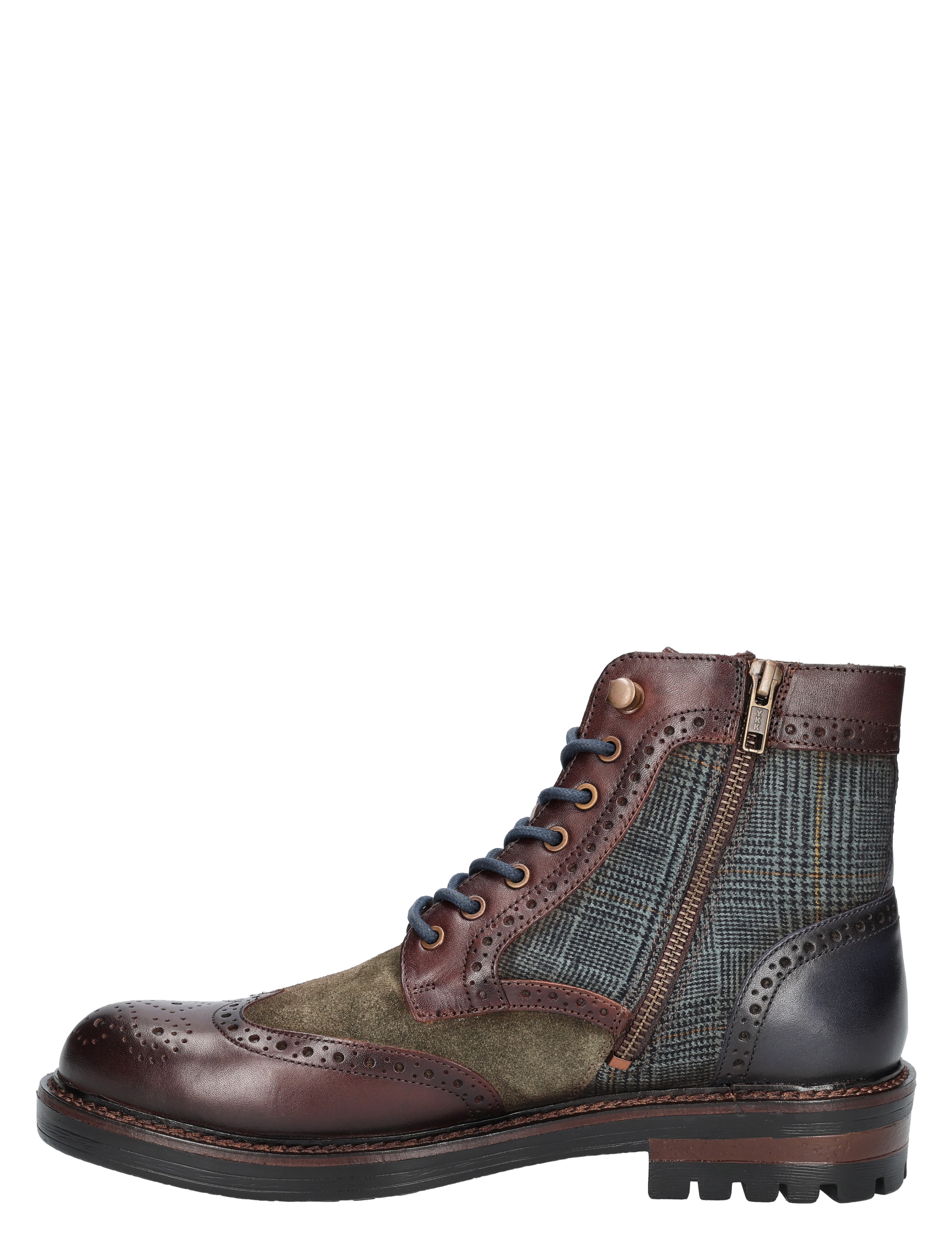 Daniel Kenneth - Aedan Dark Brown Olive - Heren - Enkellaarsjes - Boots - 52007_26_2