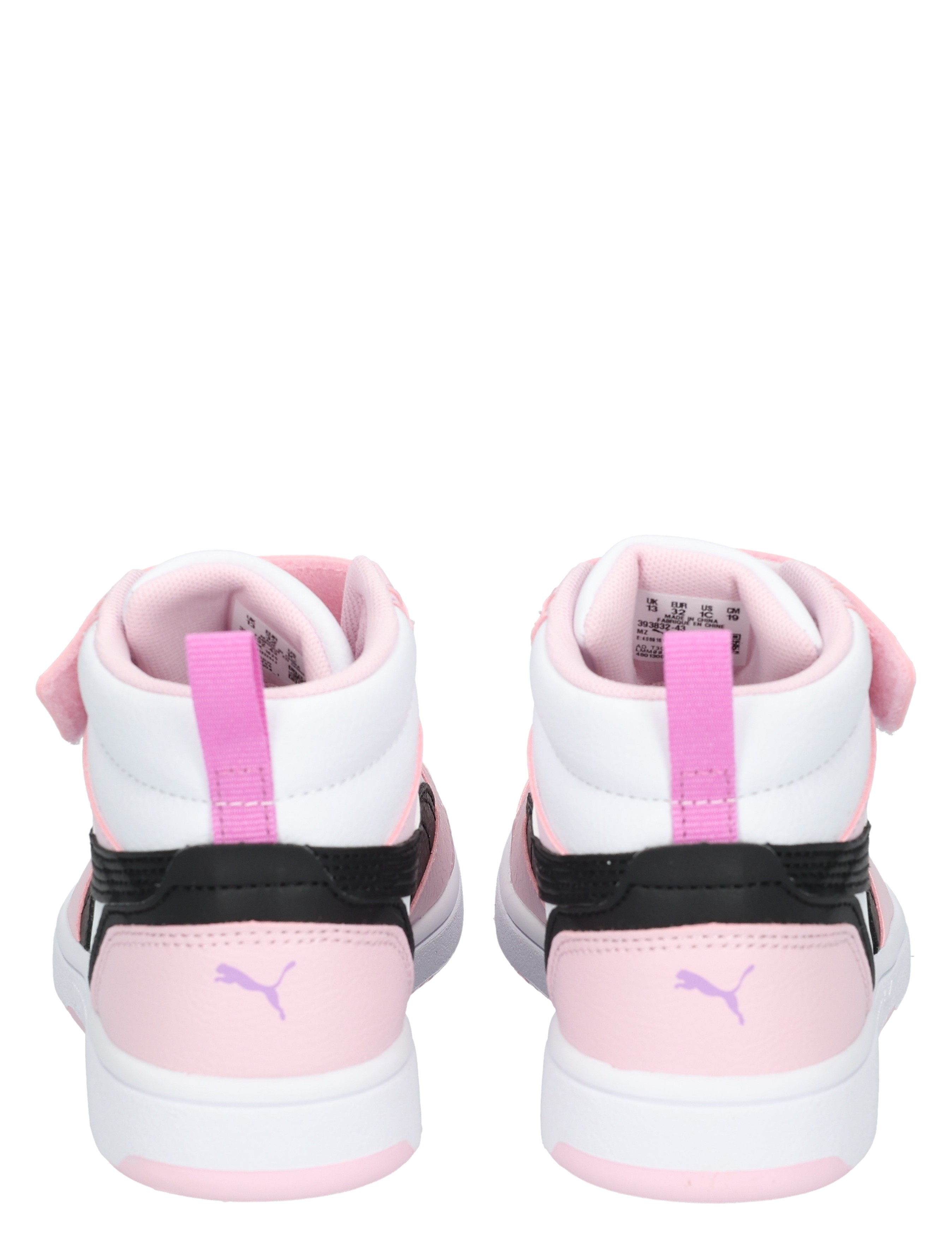 Puma - Rebound V6 Mid White Black Pearl - Meisjes - Sneakers - Hoge Sneakers - 49707_48_5