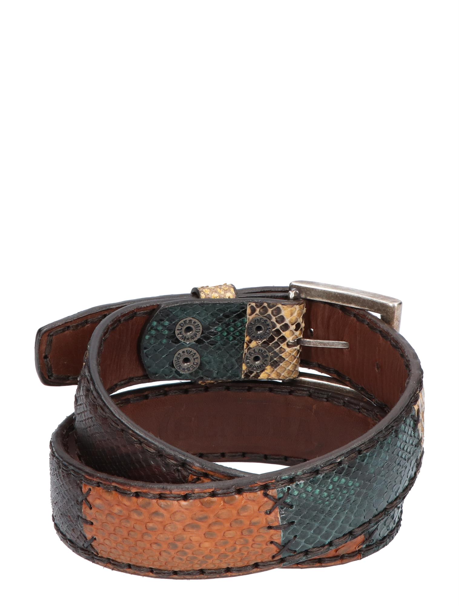 Sendra - 1075 Python Patchwork Marrone - Dames - Heren - Riemen - Riemen - 30685_22_2