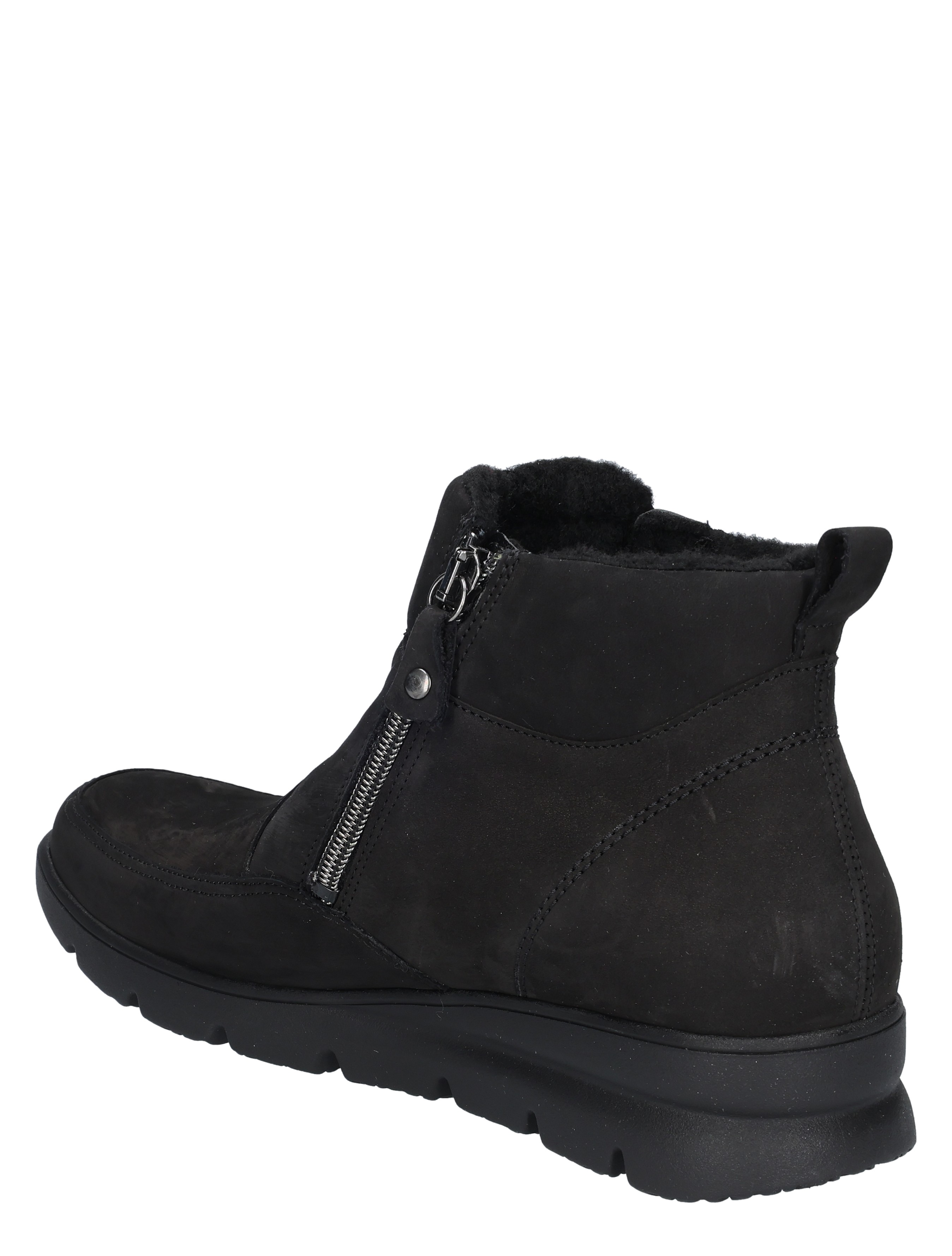 boot, mid-ankle, zwart, winter, rugged