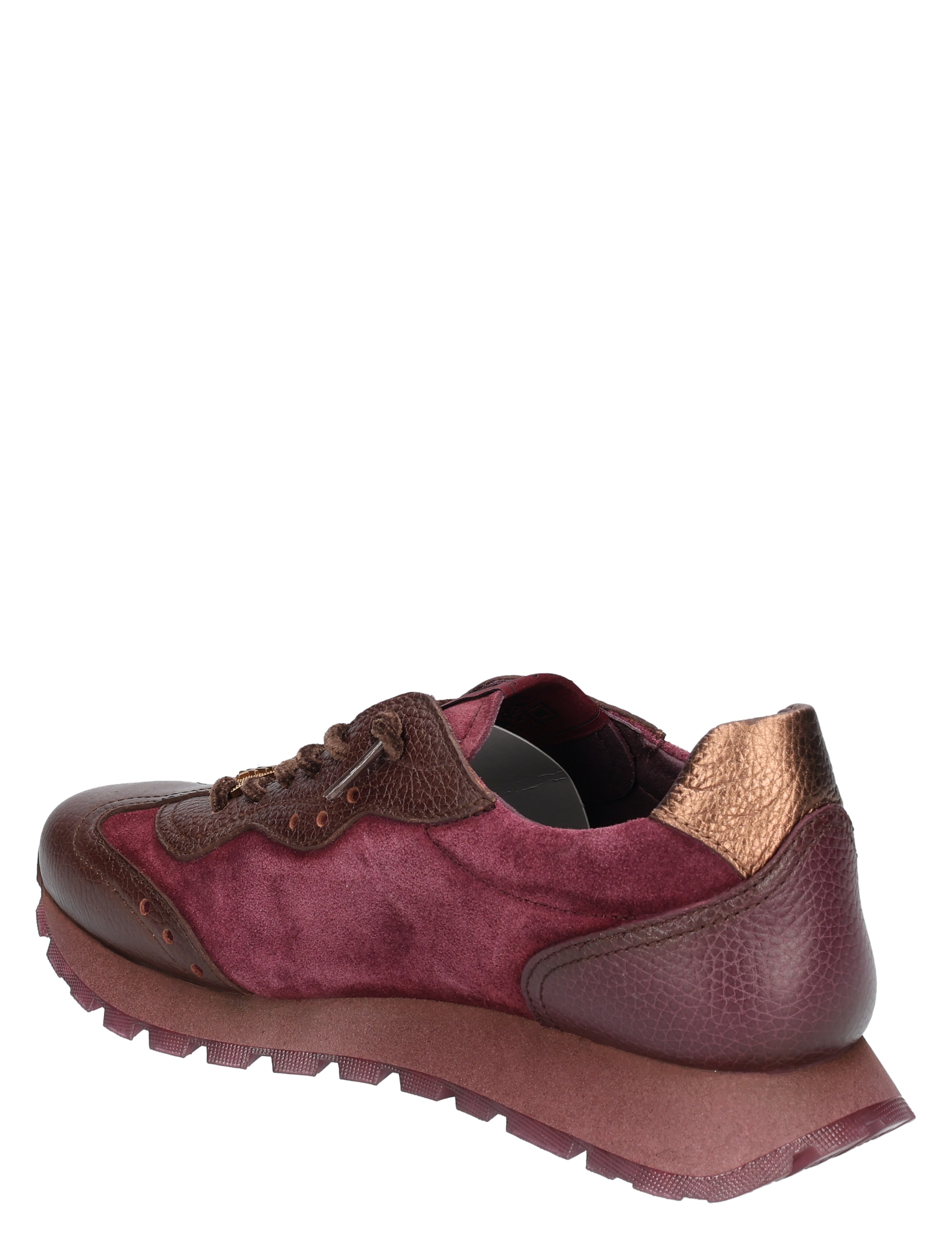 sneaker, laars, suede, rood, metaalachtig•kleur