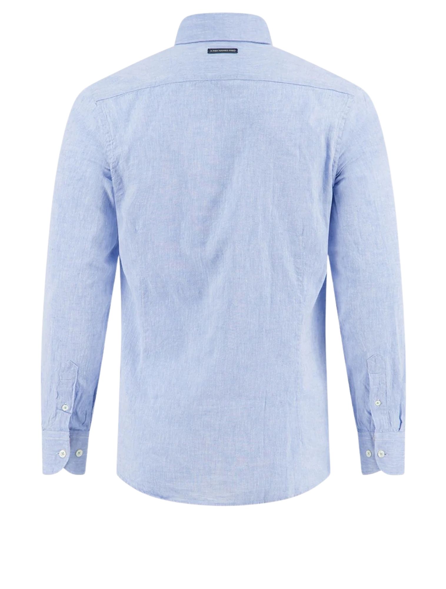 A Fish Named Fred - Shirt Linen 610 Light Blue - Heren - Shirts - 51194_33_2