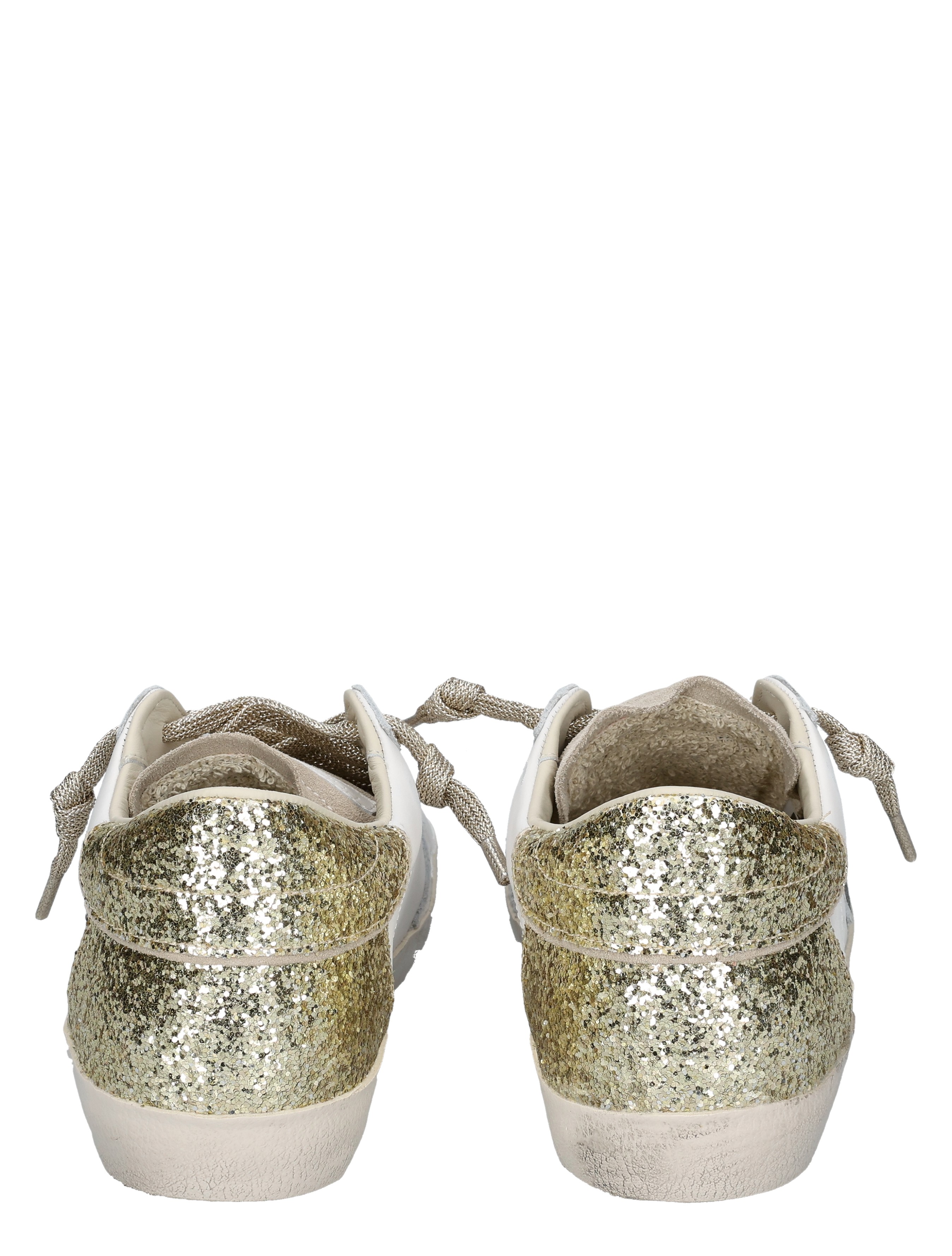 Philippe Model - PRLD PRSX Low Woman VGX2 Veau Glitter Mixage Blanc - Dames - Sneakers - Lage Sneakers - 49966_87_7