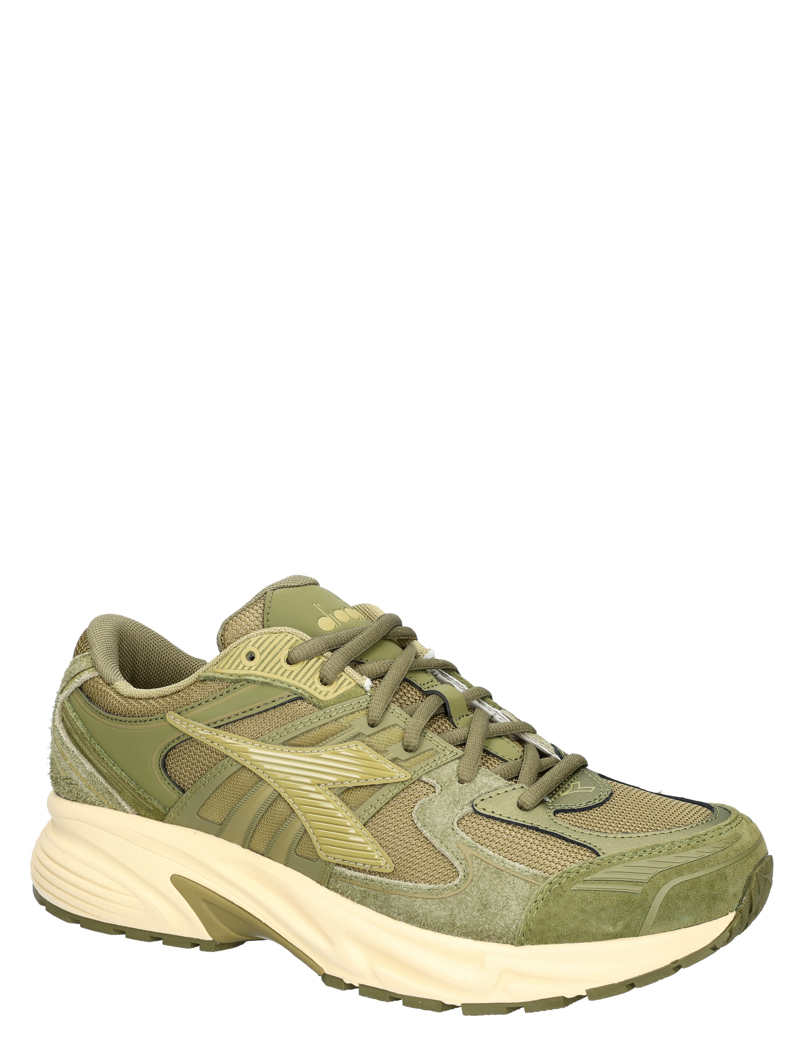 sneaker, groen, mesh, suède, wobble-schoen