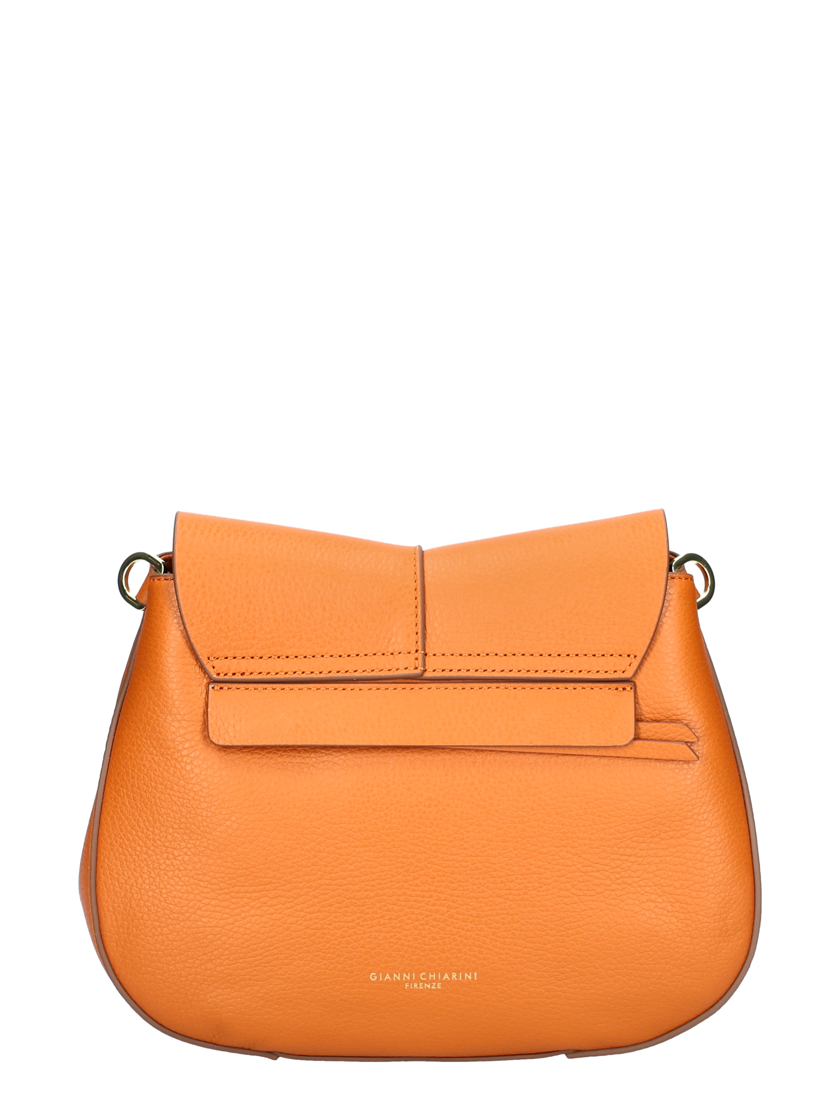tasje, crossbody, leren, oranje, riemband