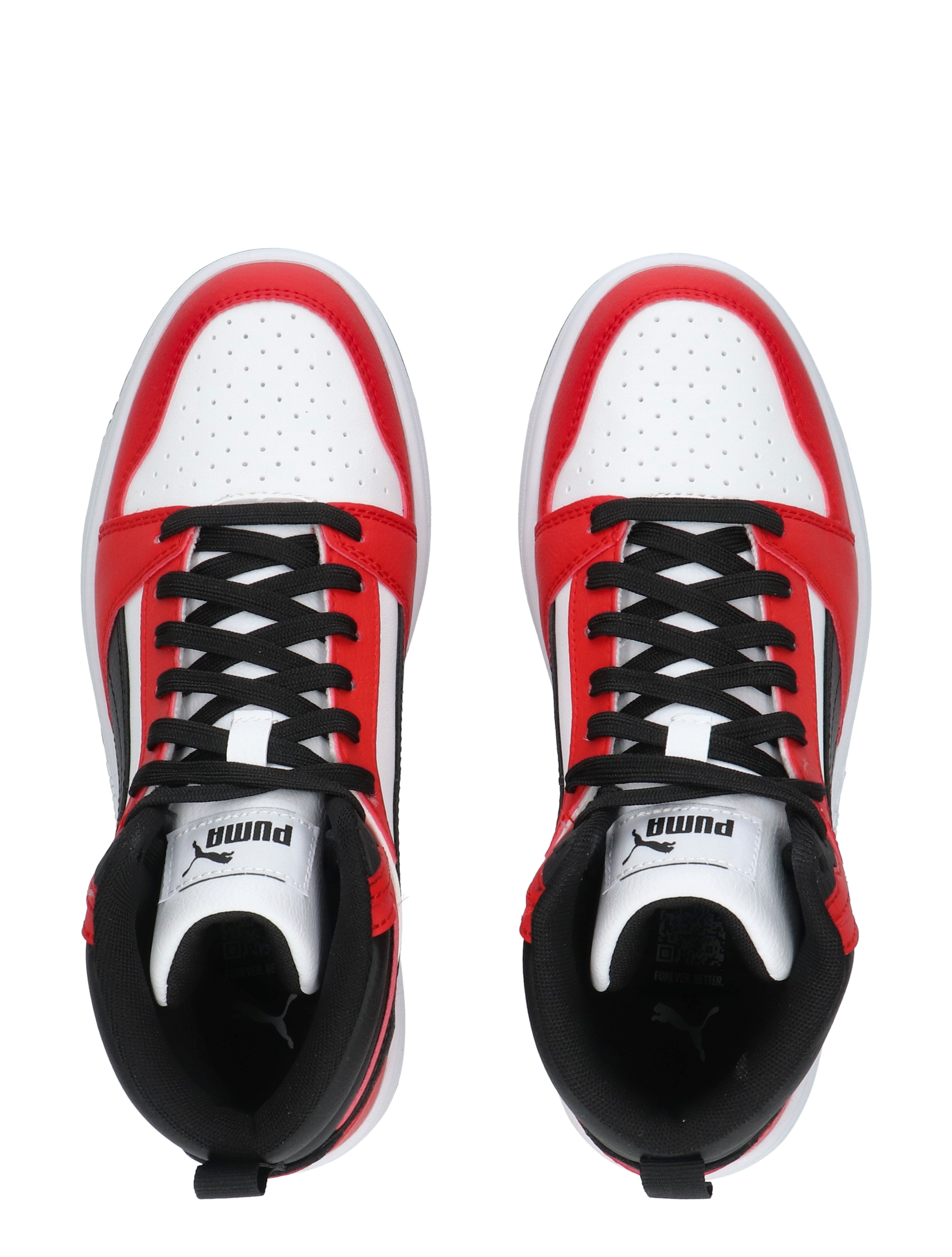 Puma - Rebound V6 Mid 393831 03 White Black For All - Jongens - Sneakers - Lage Sneakers - 49713_84_7