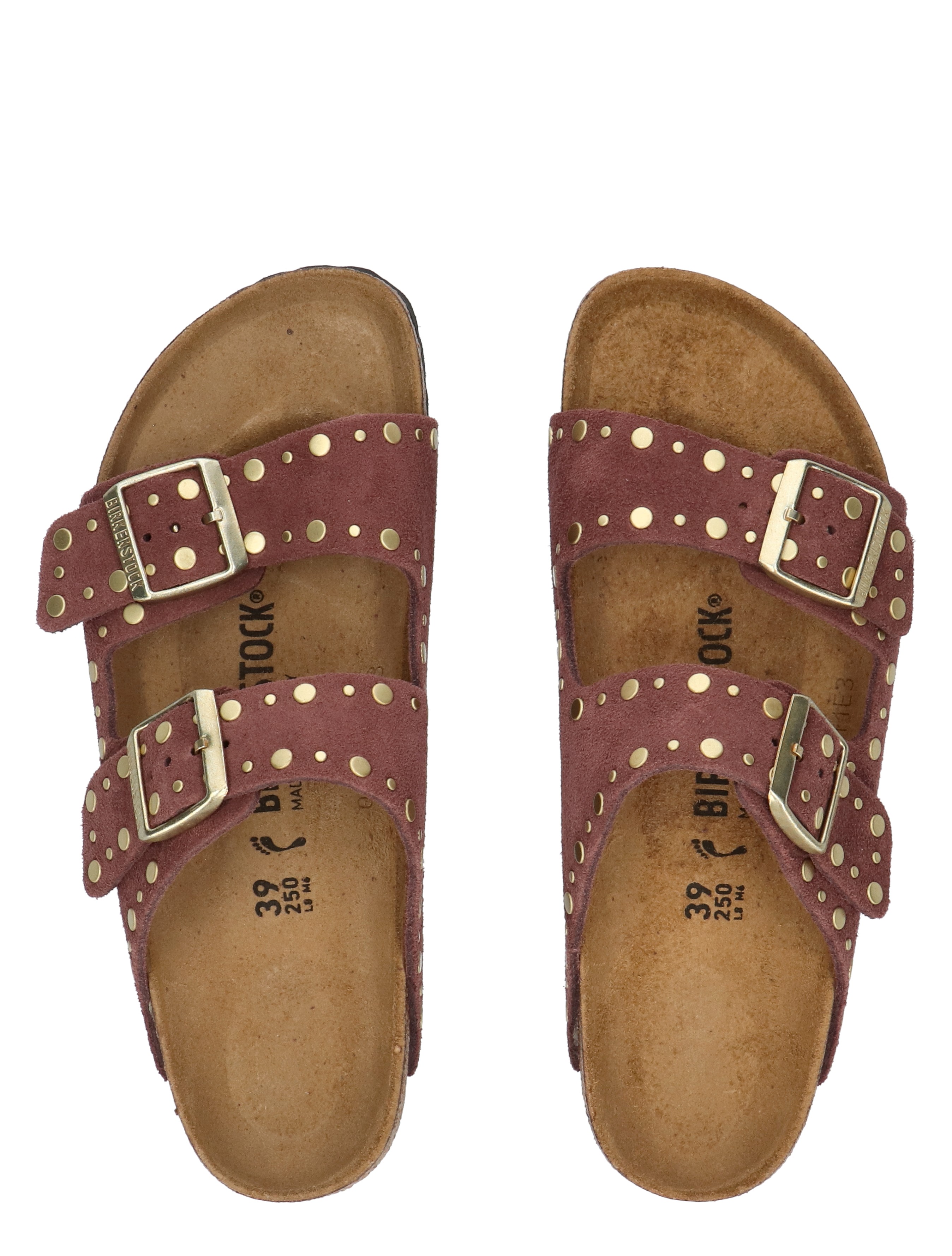Birkenstock - Arizona Women Rivet Suede Pepper Narrow - Dames - Slippers - 51154_42_1
