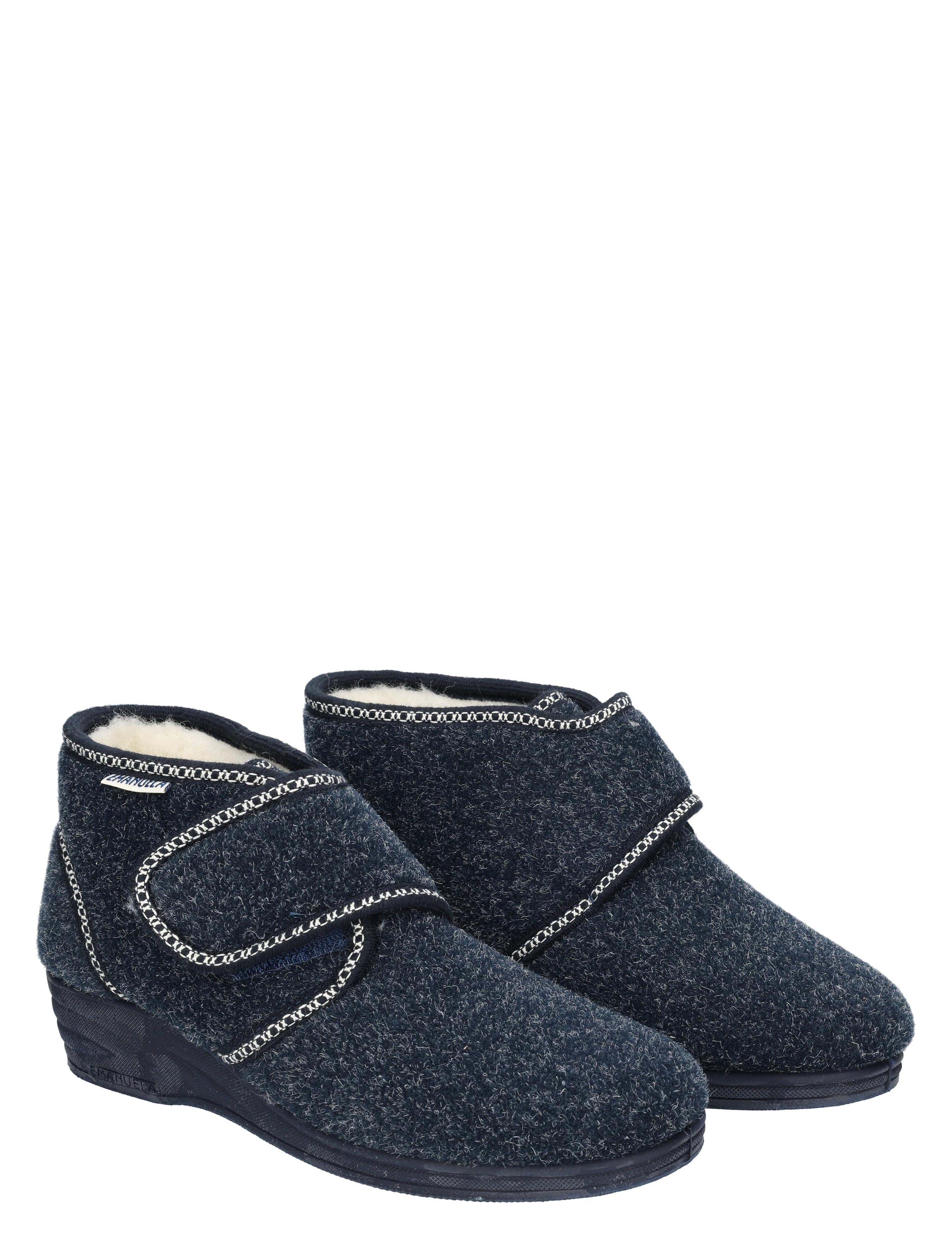 slipons, loafers, wol, blauw, donselige wafel