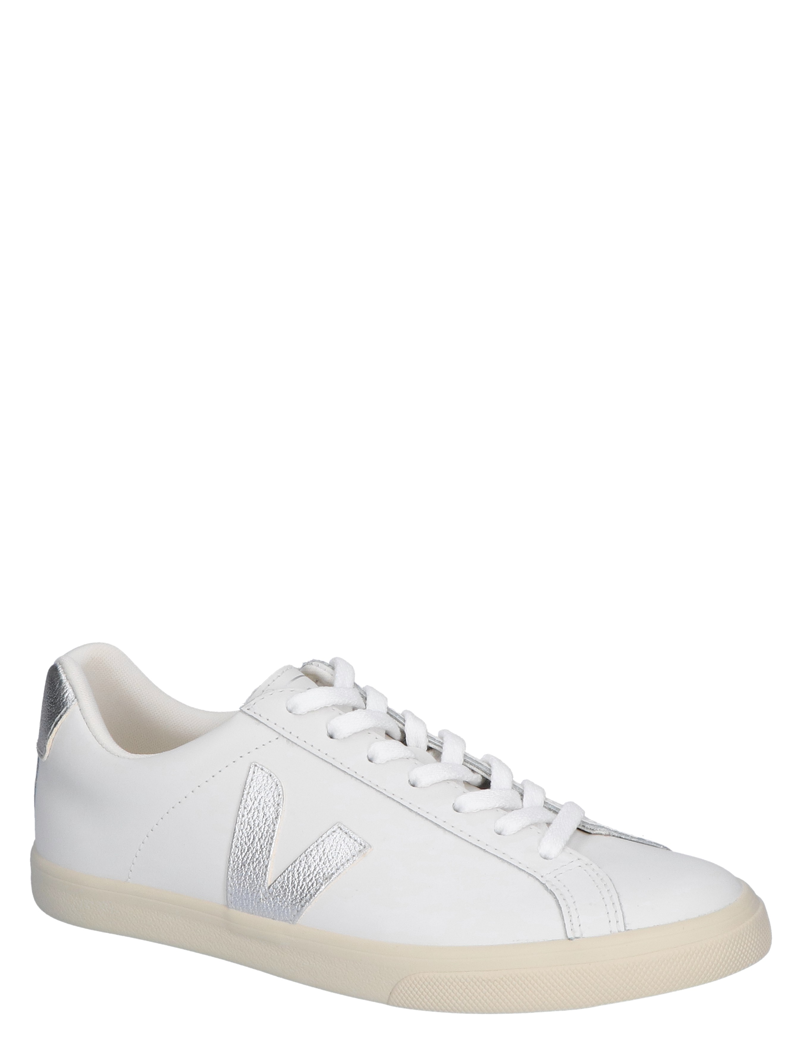 Esplar Women Leather White Silver