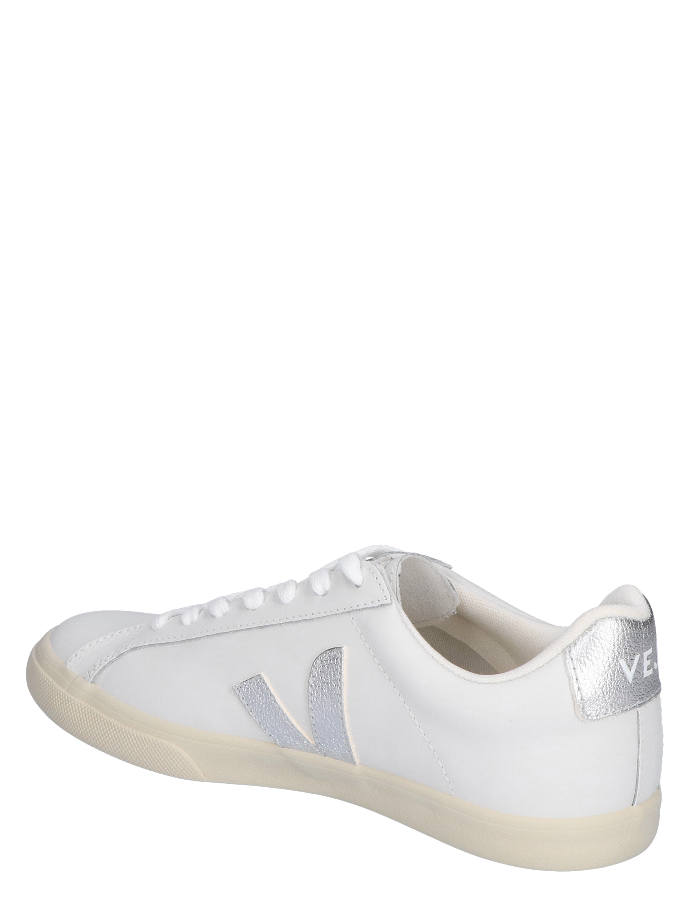 Esplar Women Leather White Silver