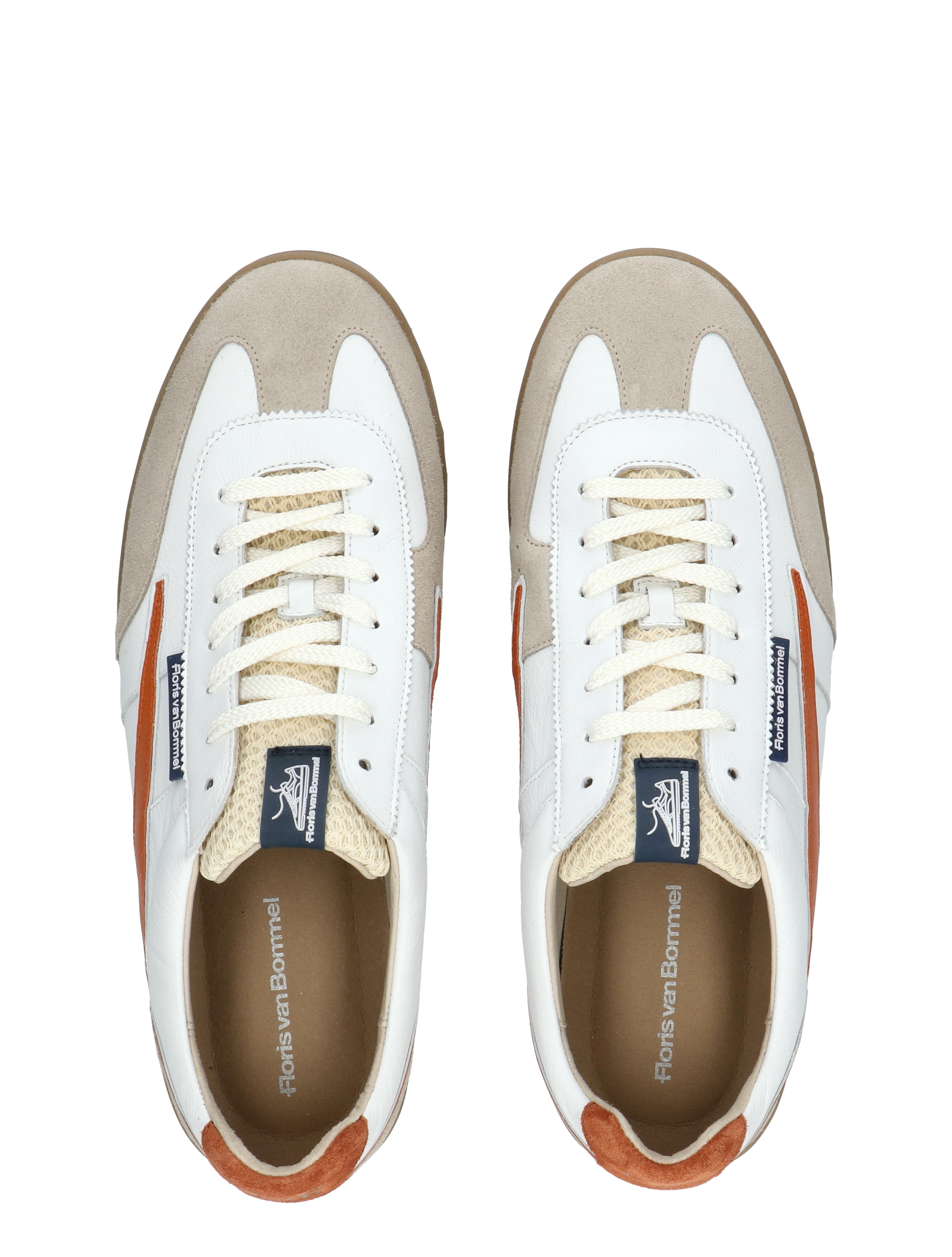 Floris van Bommel - De Zaler 10224 60-04 White Red G+ Wijdte - Heren - Lage Sneakers - Sneakers - 50668_84_8