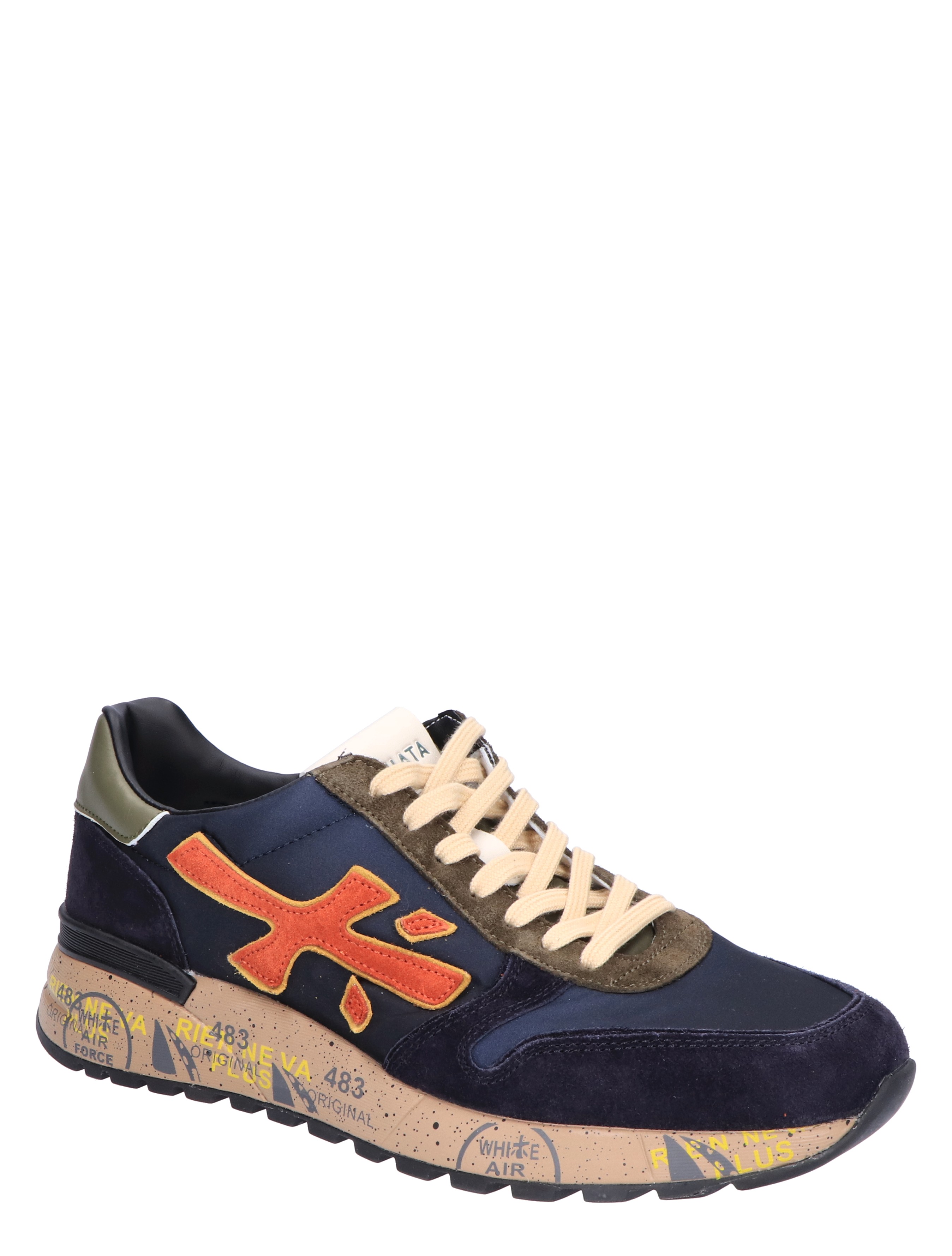 Premiata - Mick Men 6419 Blue Red - Heren - Lage Sneakers - Sneakers - 45568_34_3