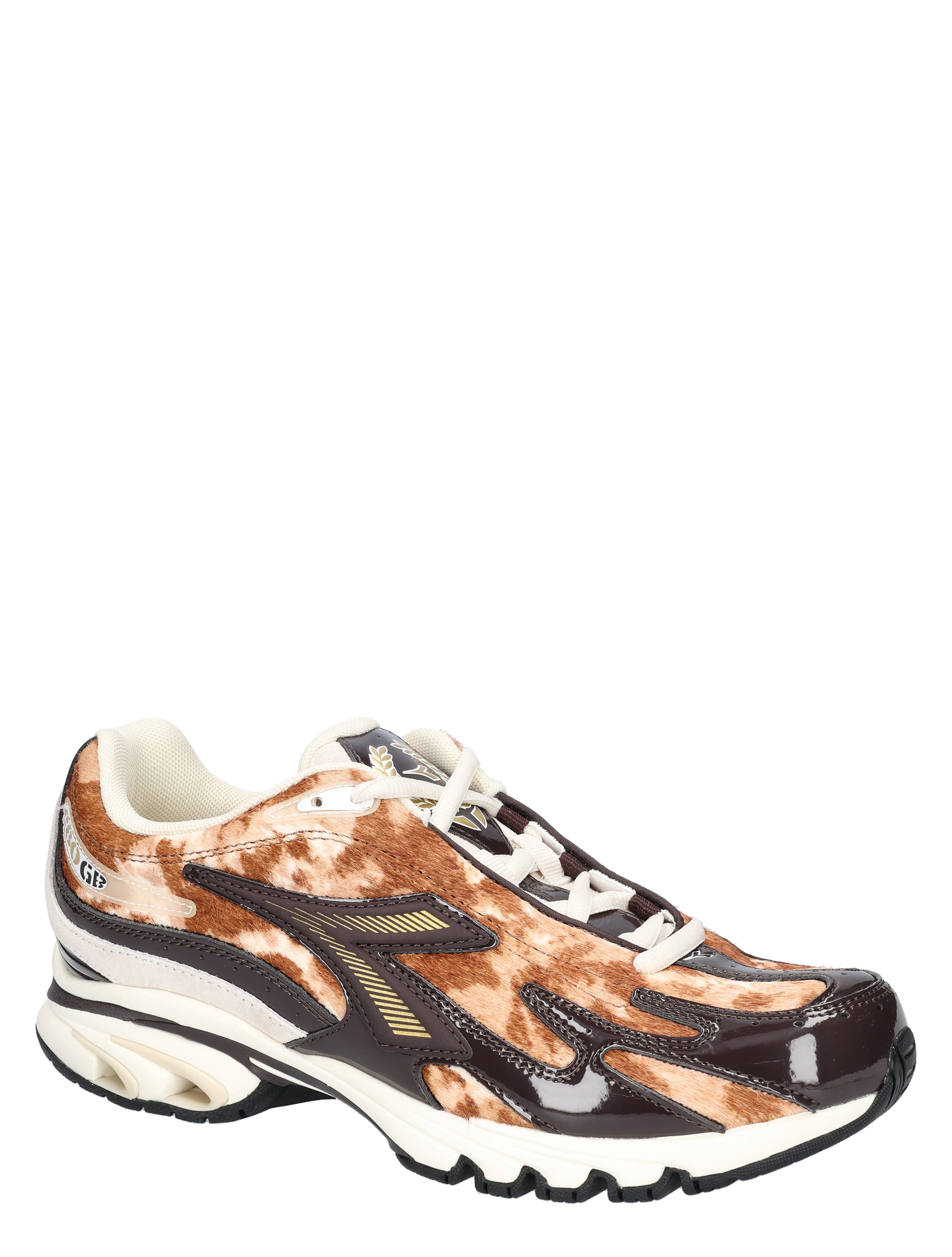 sportschoen, luxe patroon, leather, bovine print, sportief