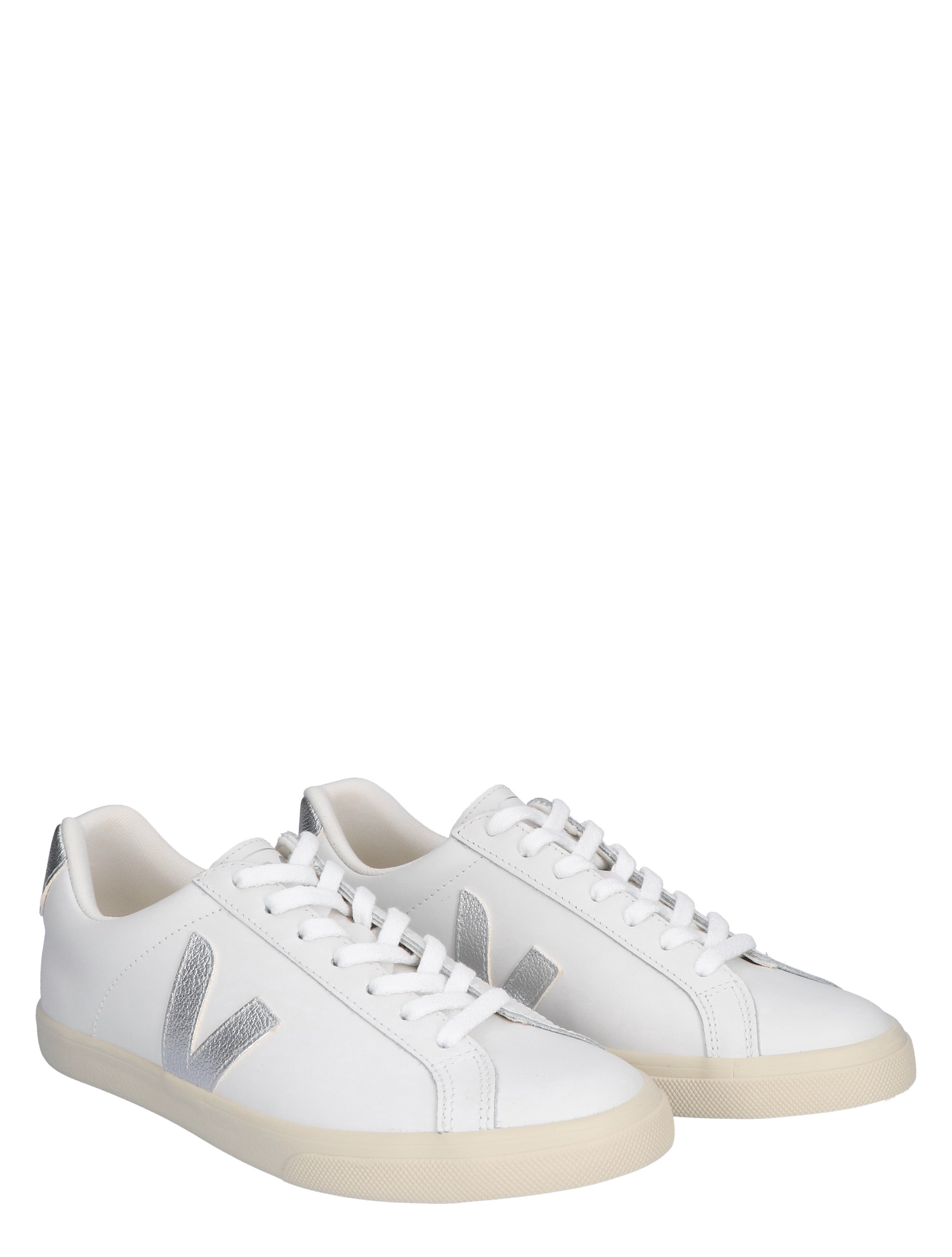 Esplar Women Leather White Silver