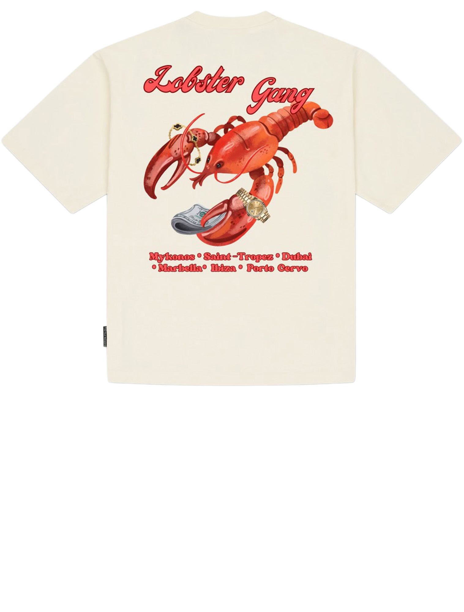 Baron Filou - Oversized BP Lobster Gang Lobster Gang Off-White - Heren - T-Shirts & Polos - 50618_77_1