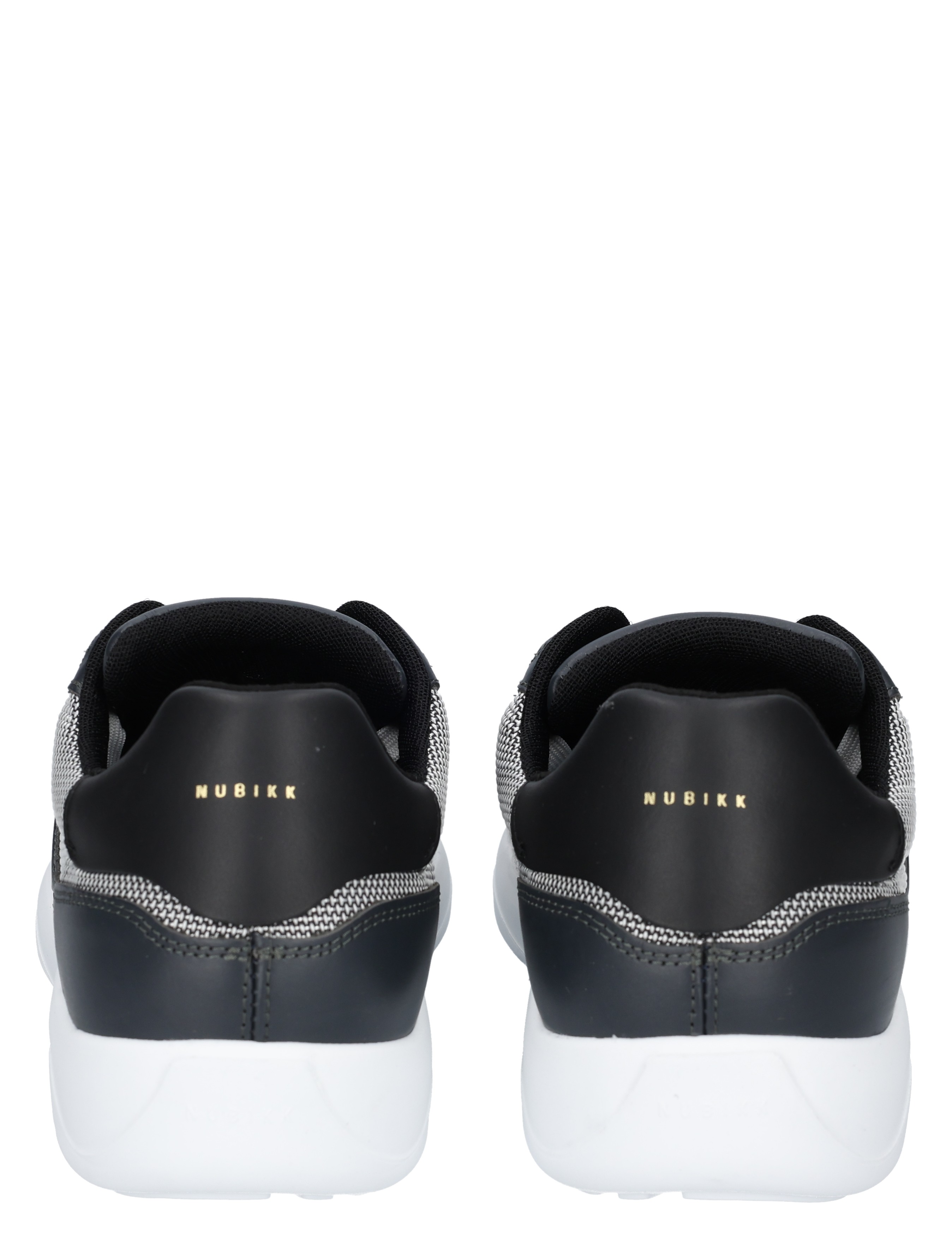 sneakers, zwart, witte zool, mesh, Nubikk