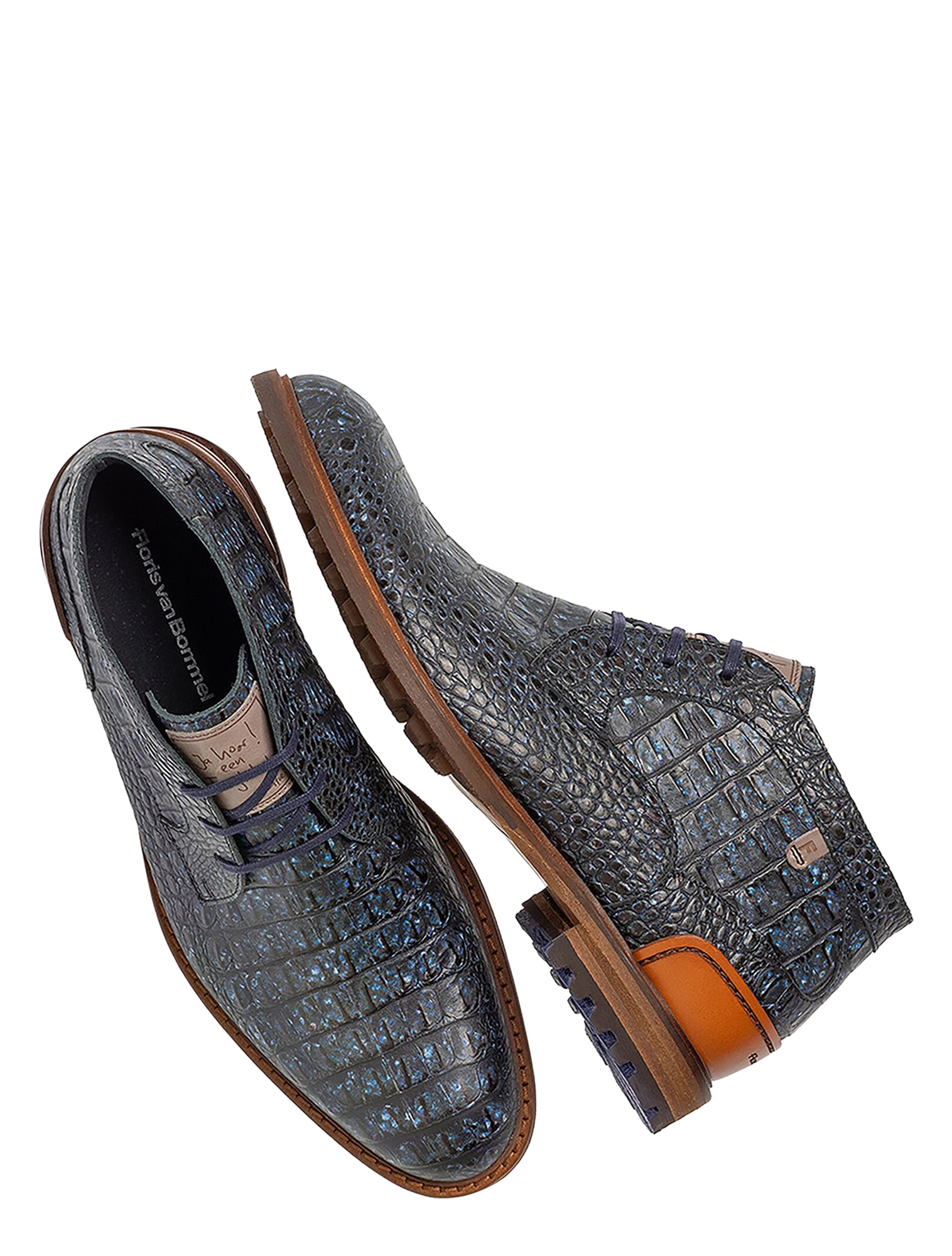 Floris van Bommel - Crepi SFM-50159 41-01 DarkBlue H-Wijdte - Heren - Boots - Veter Boots - 50140_33_3