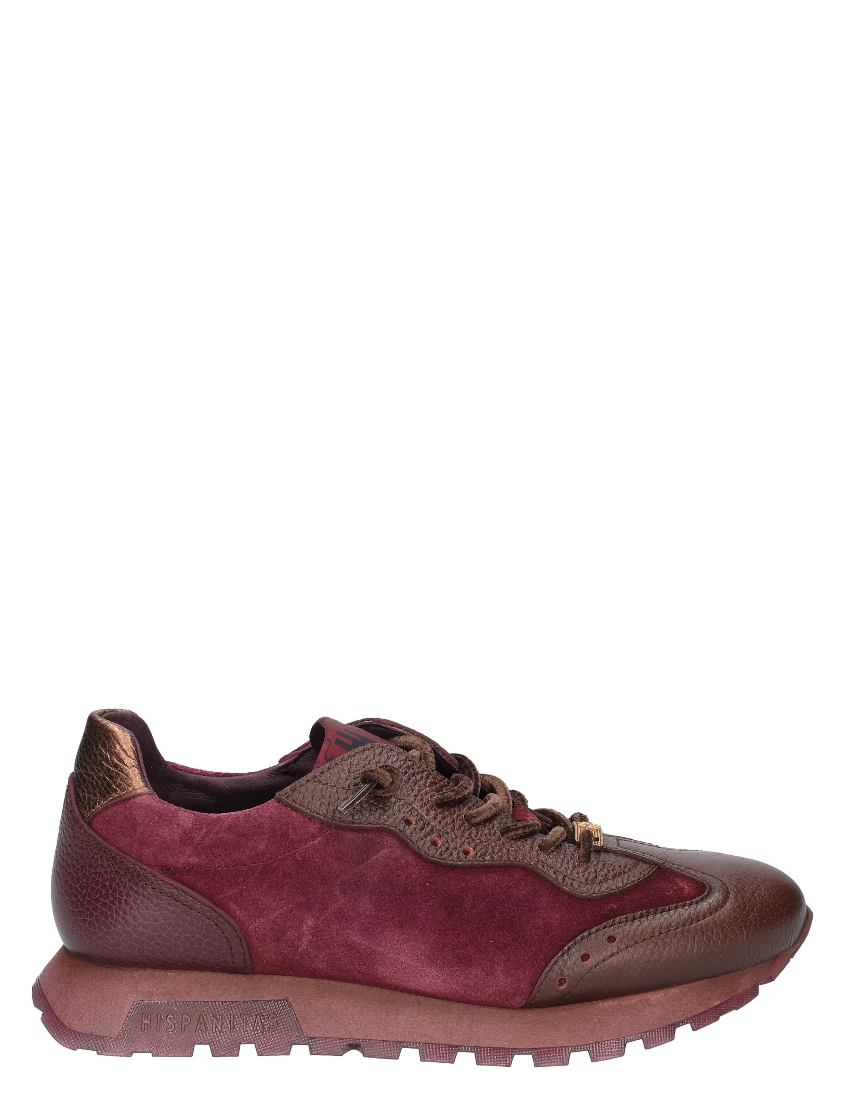 Hispanitas - CHI265106 Bolero Espresso Velour Bordo - Dames - Veterschoenen - Casual Veterschoenen - 52061_42_1