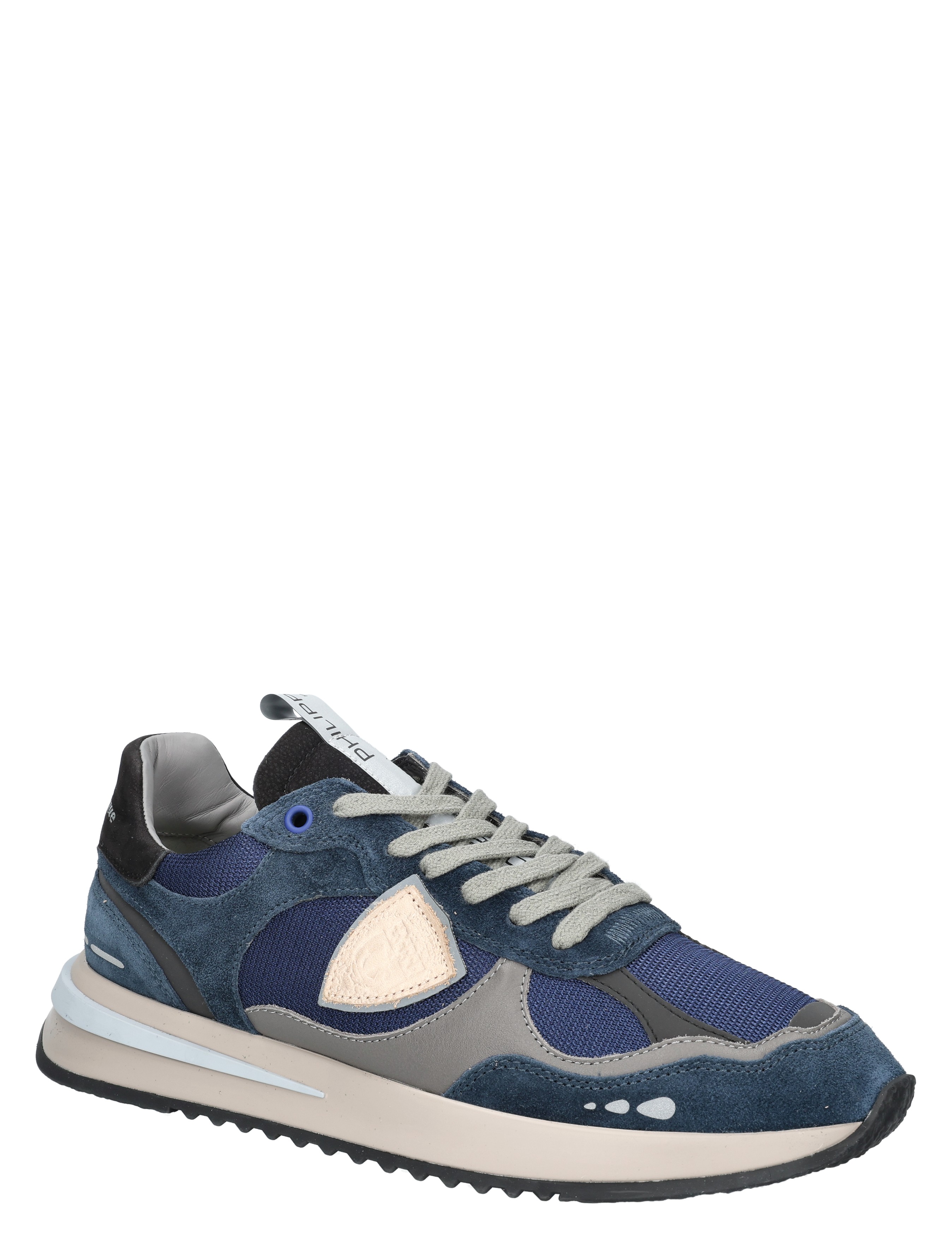 sneaker, herenschoenen, canvas, suede, blauw
