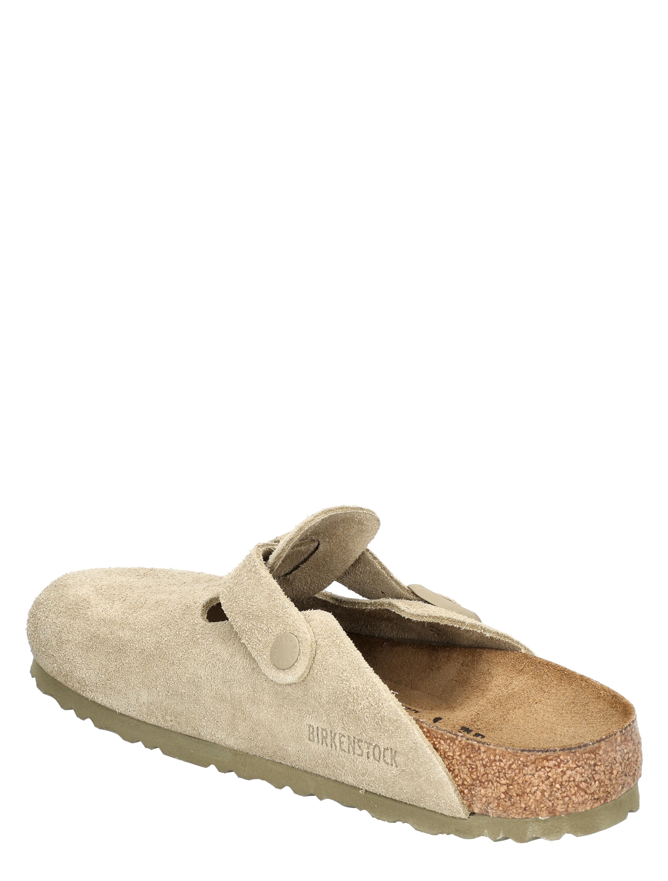 slipper, birkenstock, suede, sand beige, cork sole