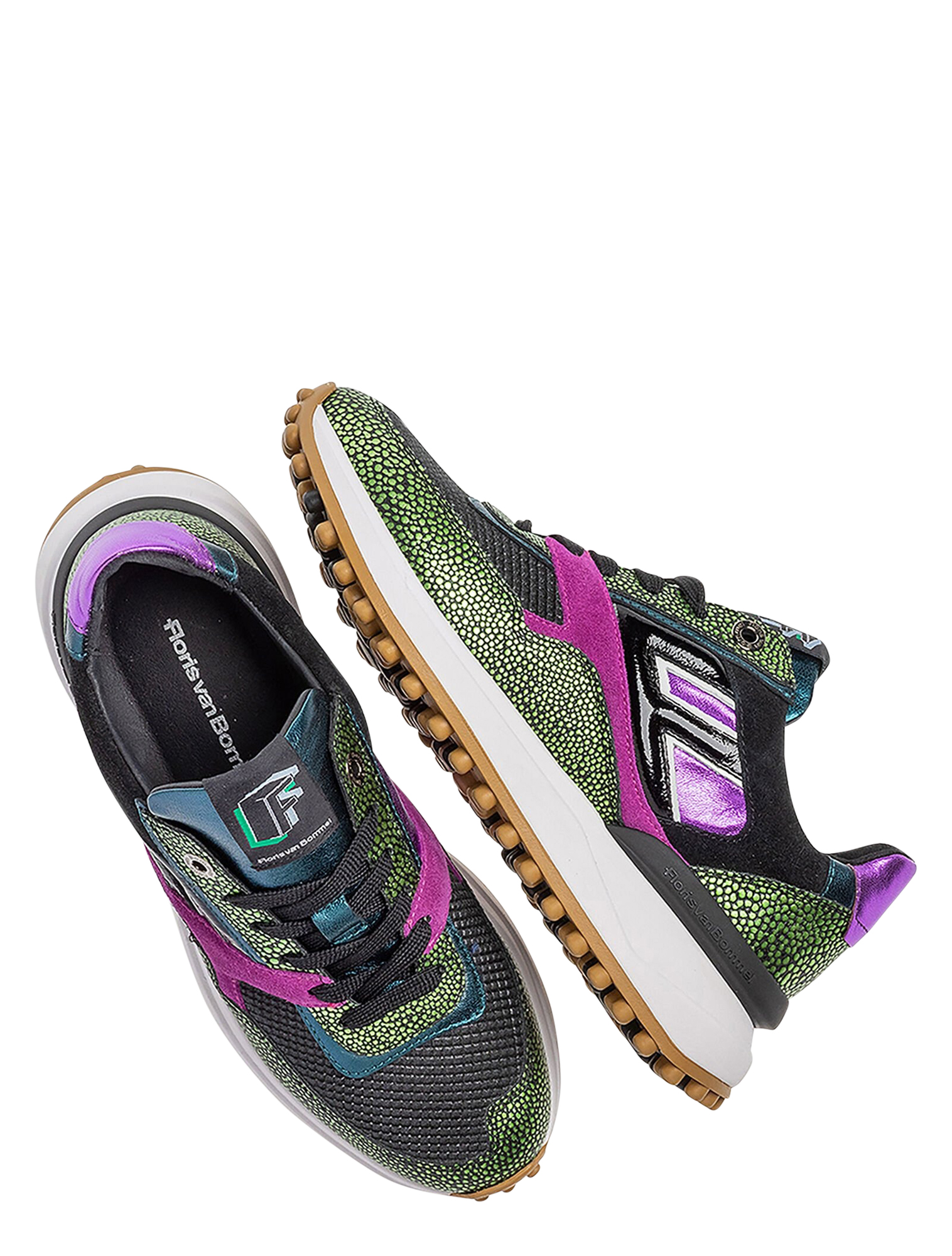 Floris van Bommel - Noppi SFW-10128 36.11 Green G-Wijdte - Dames - Sneakers - Lage Sneakers - 50095_66_3