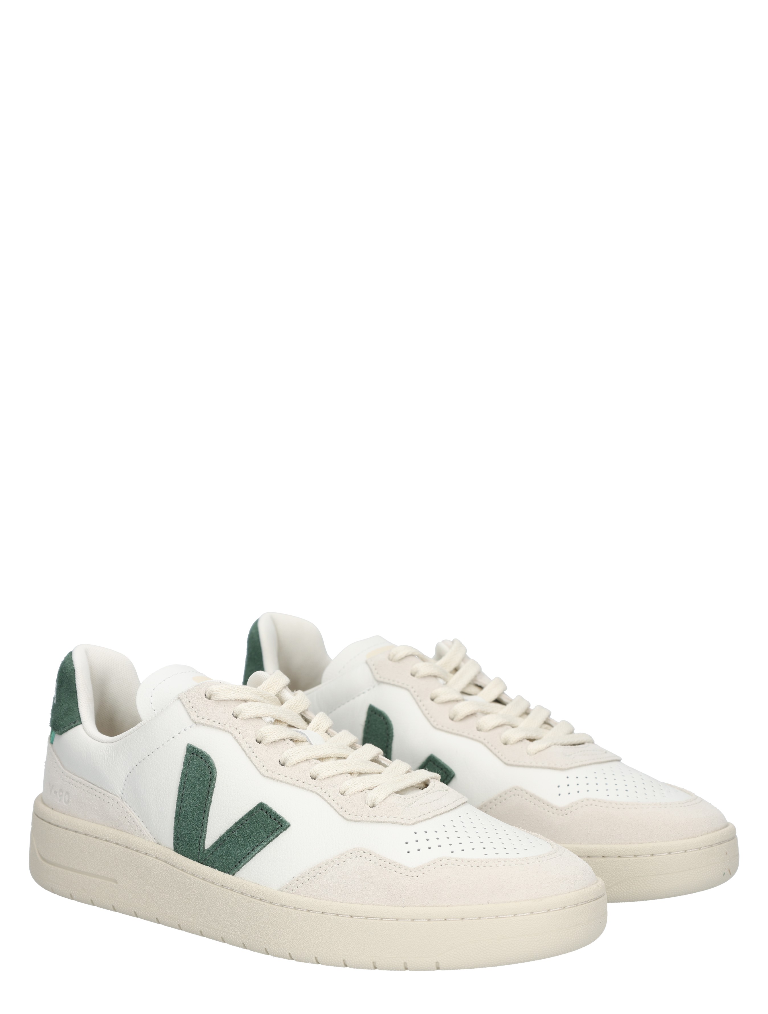 Veja - V-90 Men Leather VD2003384 Extra White Cypres - Heren - Lage Sneakers - Sneakers - 48204_86_5
