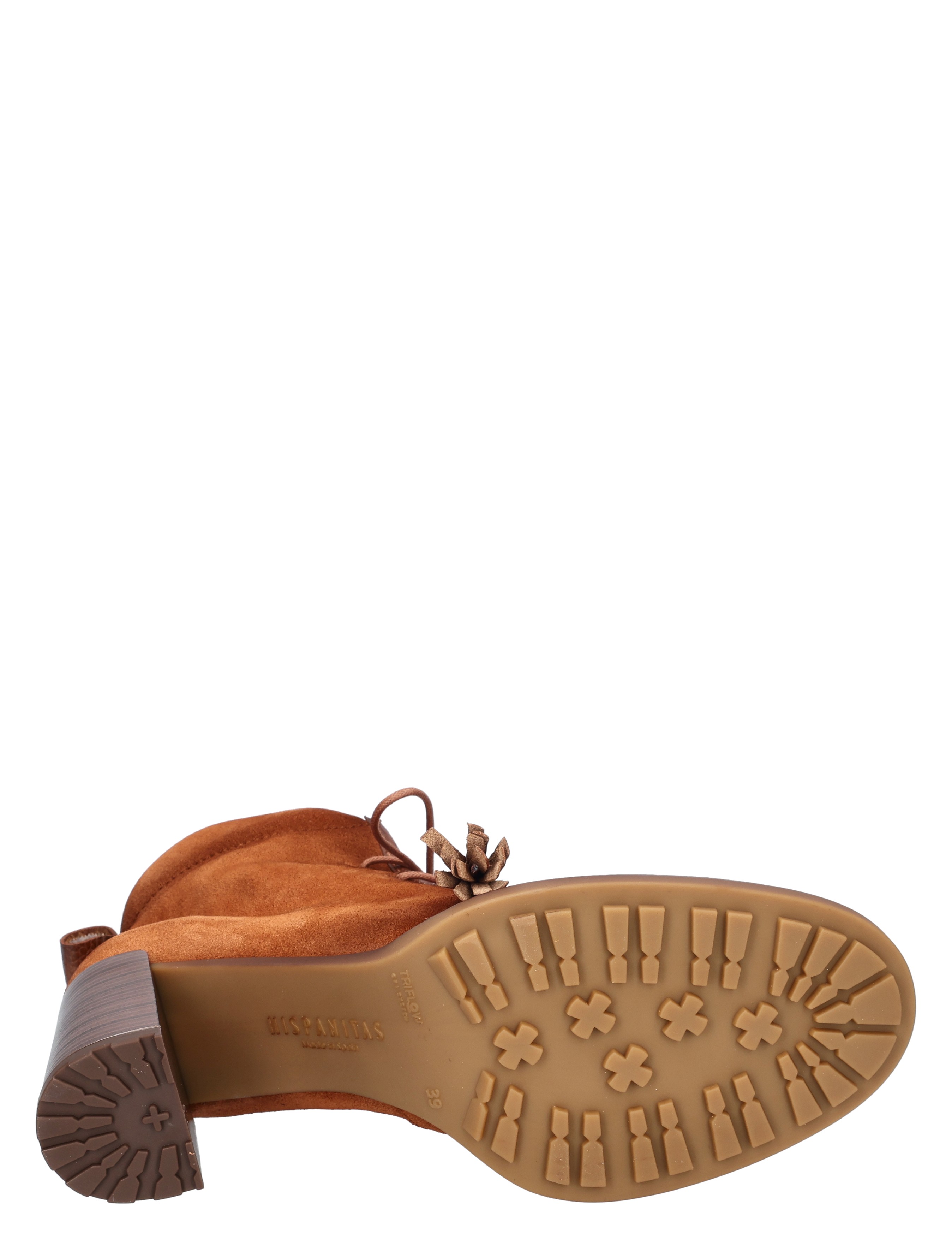 ankleboot, bruin, suède, stuifzool, blokhak