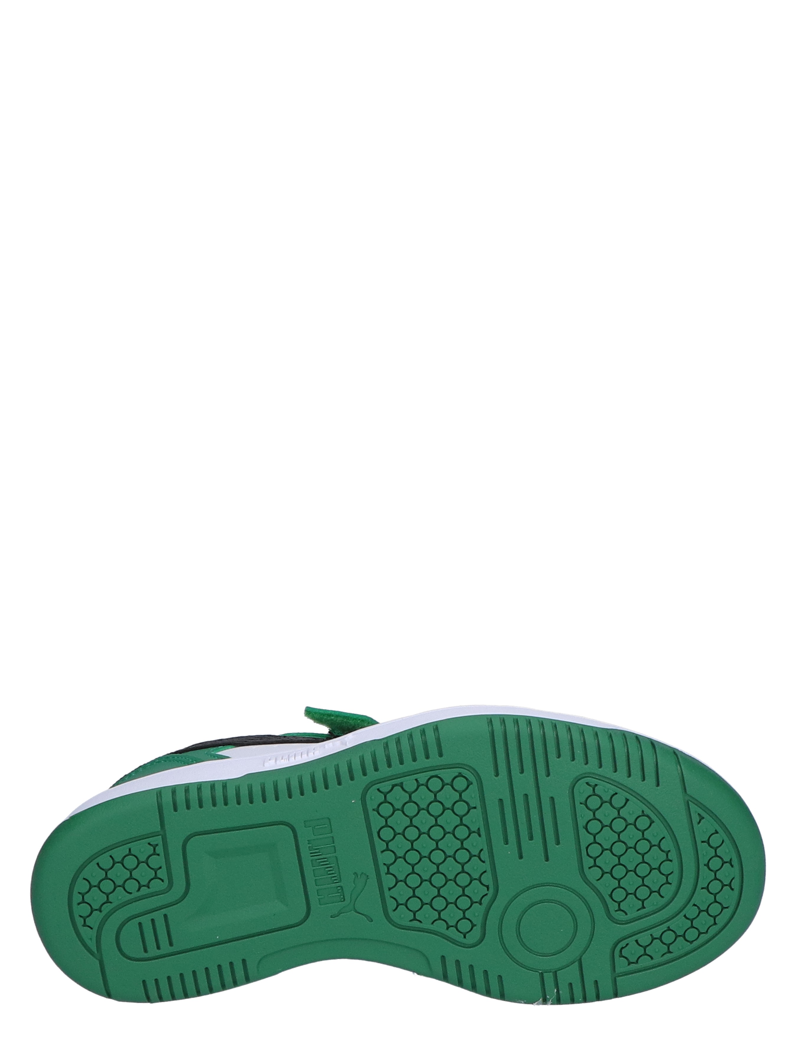 Puma - Rebound V6 Low Basket Velcro White Black Green - Meisjes - Jongens - Sneakers - Lage Sneakers - Lage Sneakers - Sneakers - Klittenbandschoenen - Klittenbandschoenen - 46452_86_8