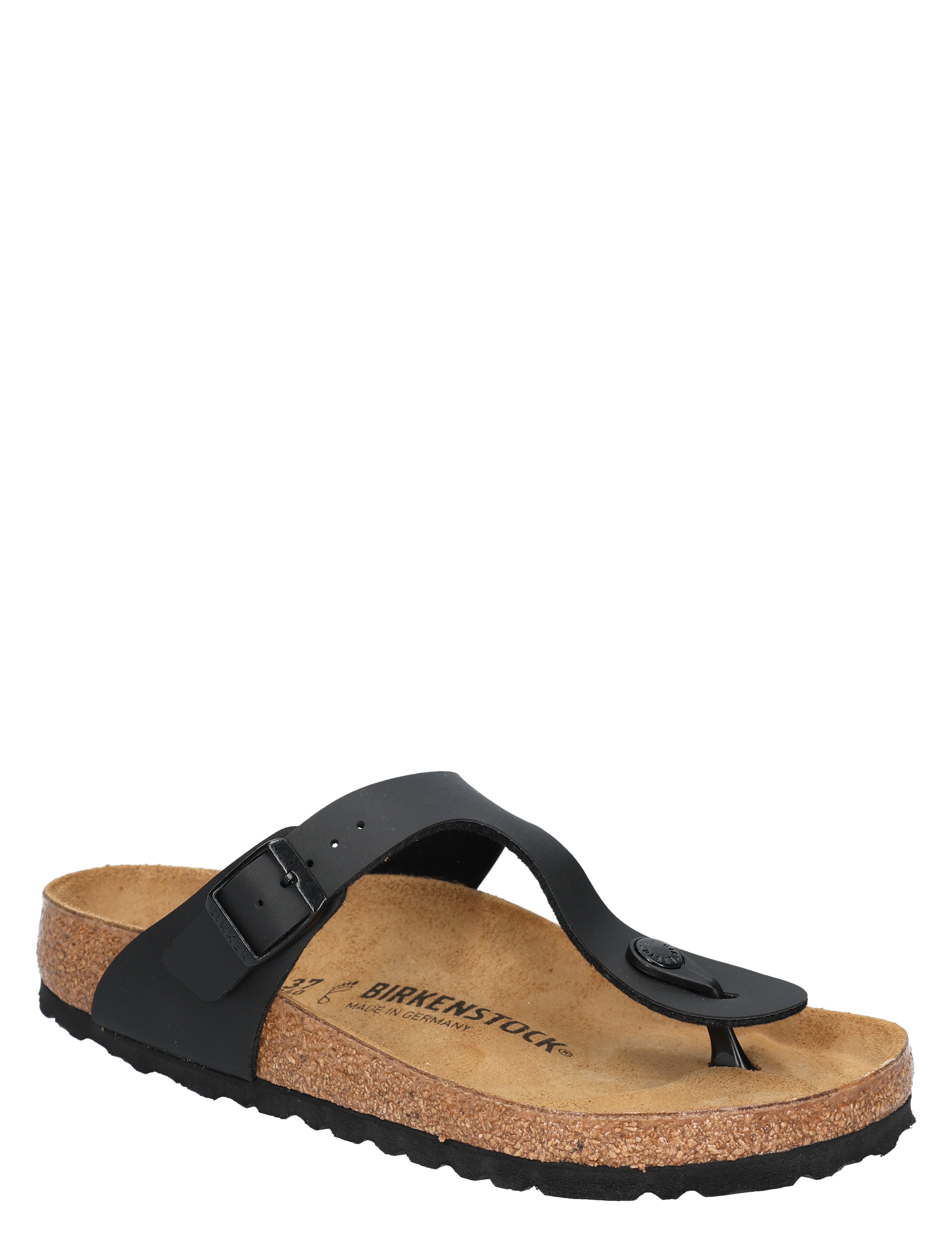Birkenstock - Gizeh Women Birko Flor Black Regular - Dames - Slippers - 49779_11_4
