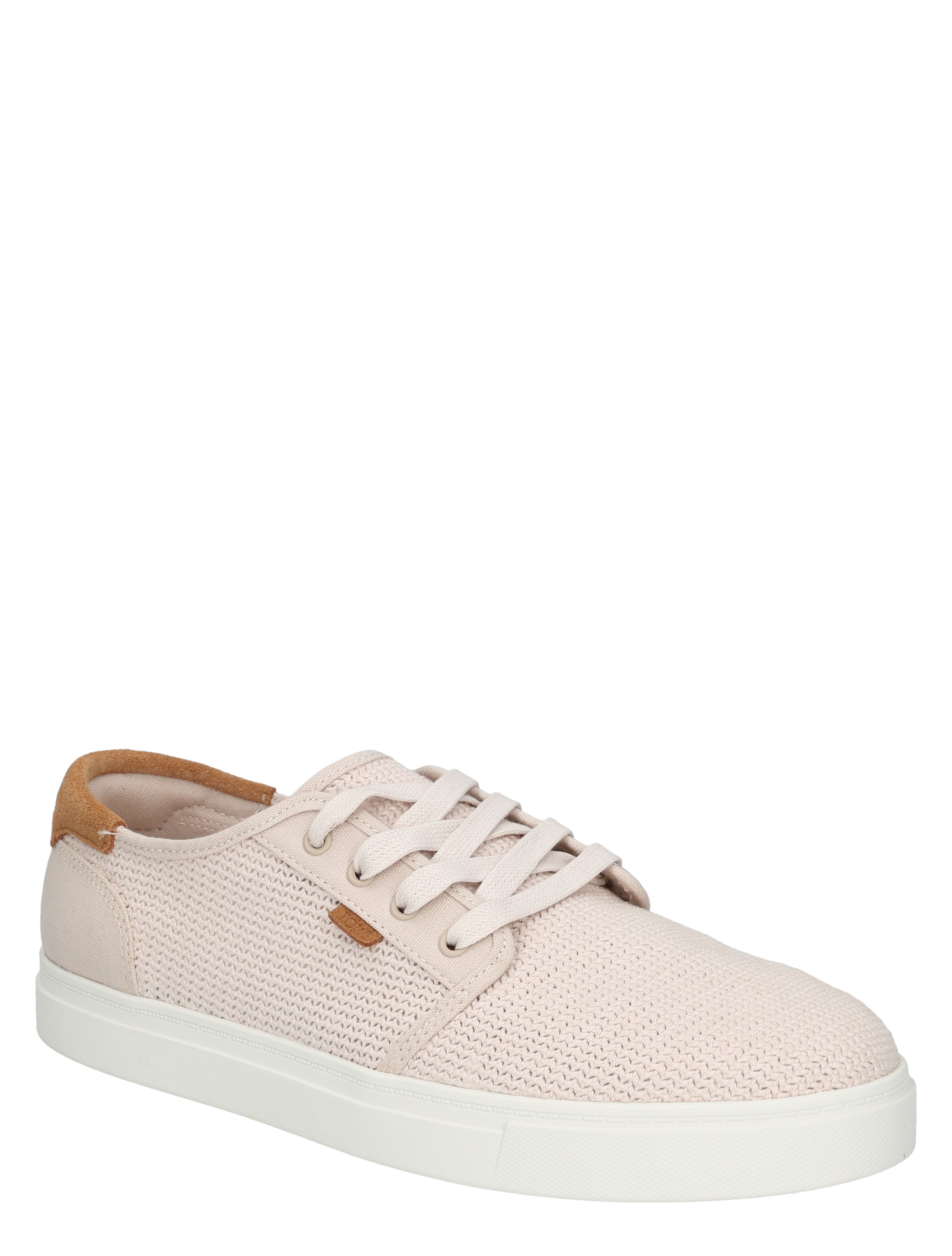 sneaker, canvas, licht roze, katoen mix, roodbruin highlight