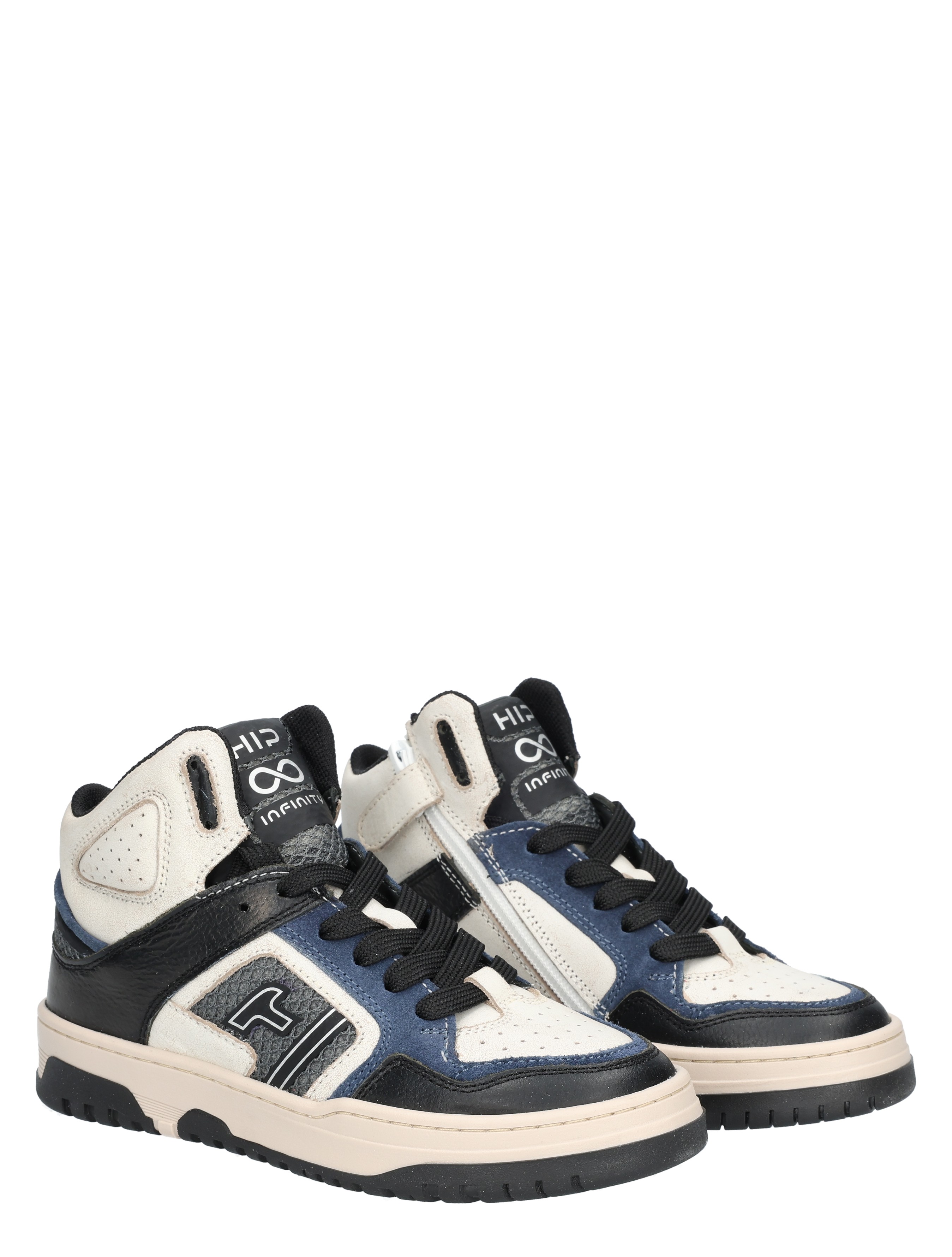 Hip - H1140  Black Blue - Jongens - Sneakers - Hoge Sneakers - 49275_13_5