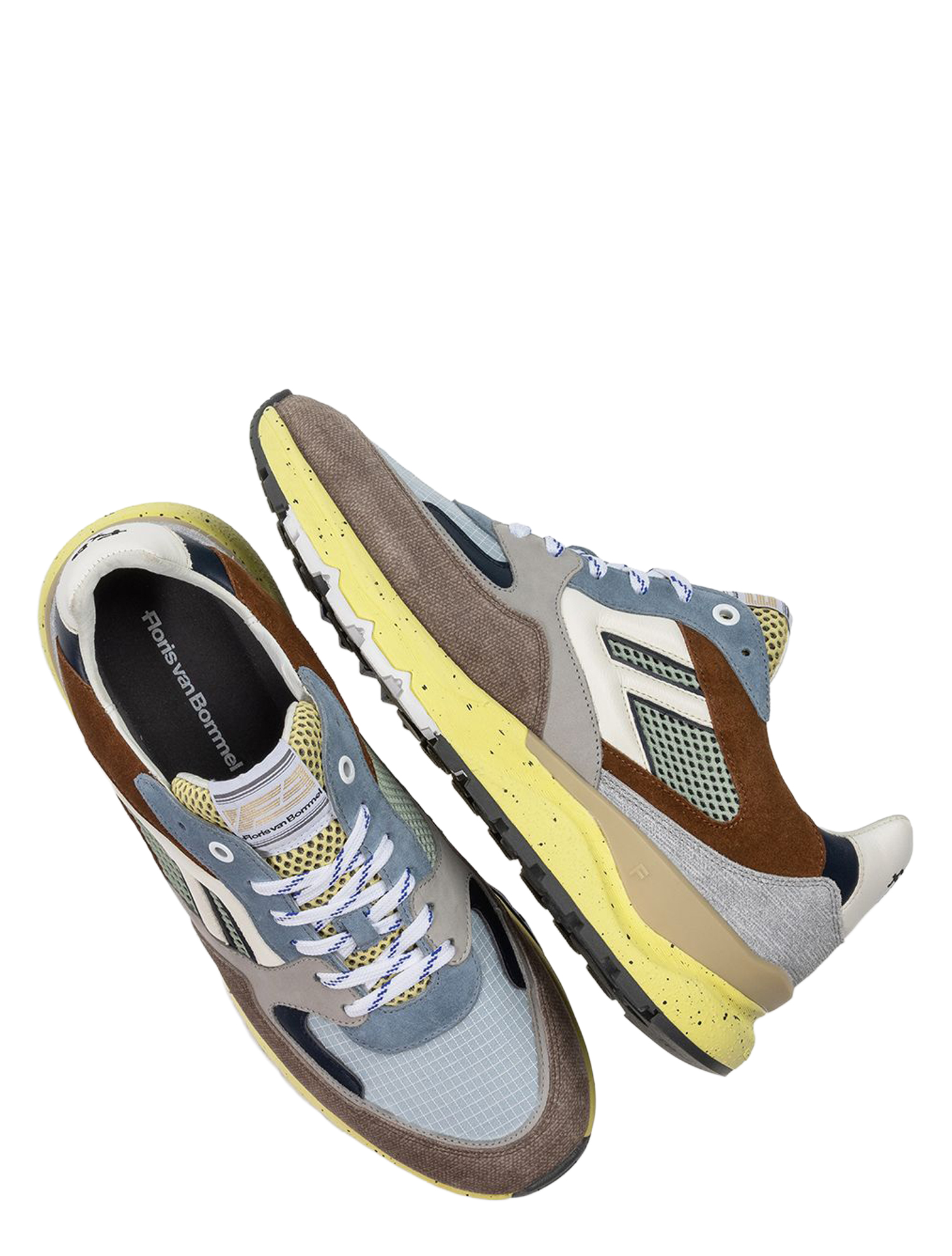 Floris van Bommel - De Treener 10154 01.52 Taupe G+Wijdte - Heren - Lage Sneakers - Sneakers - 51414_32_3